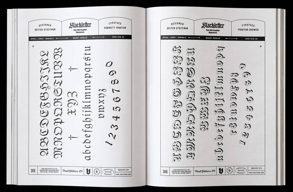 The Blackletter & Old English Lettering Reference Book by James Kale
