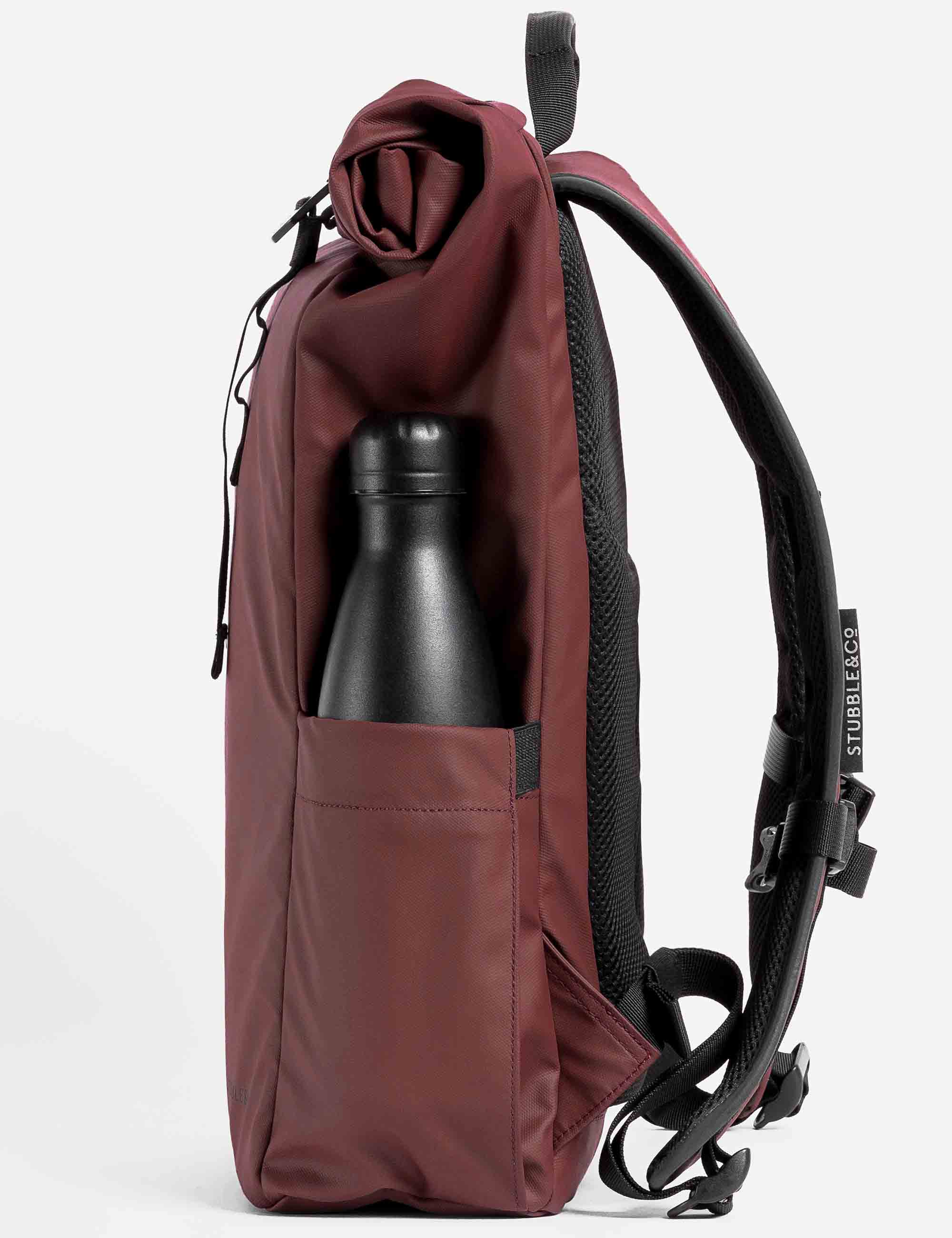 Stubble & Co The Roll Top Backpack 15L - Garnet Red