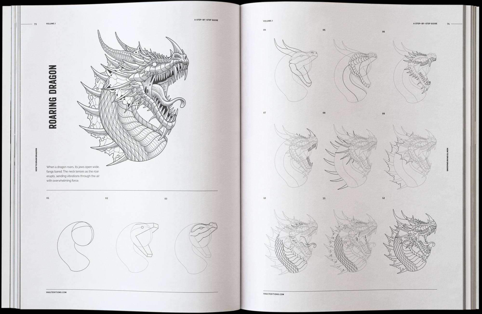 Vault Editions How to Draw Dragons Book by James Kale