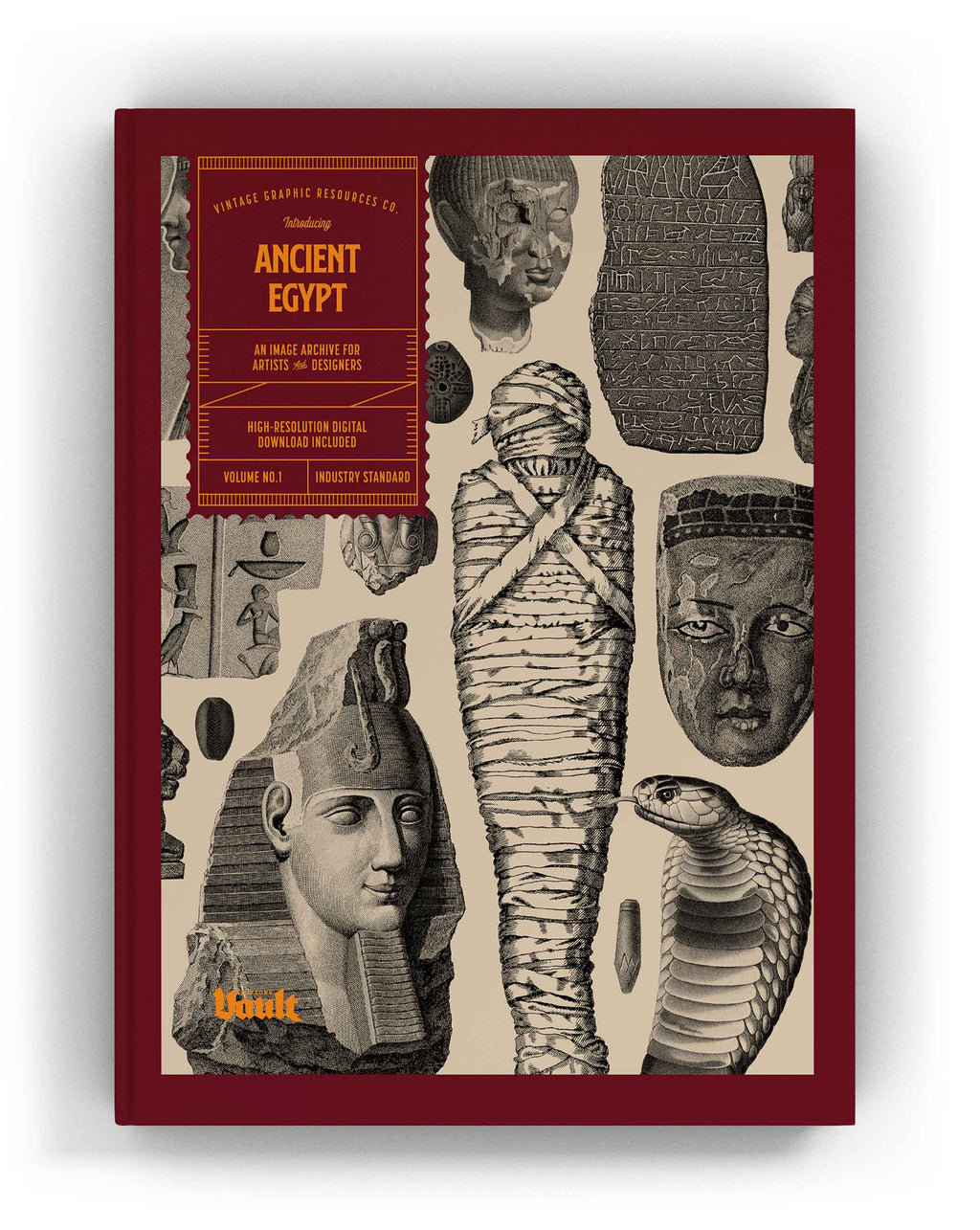 Ancient Egypt book cover with collage of Egyptian art and sculptures