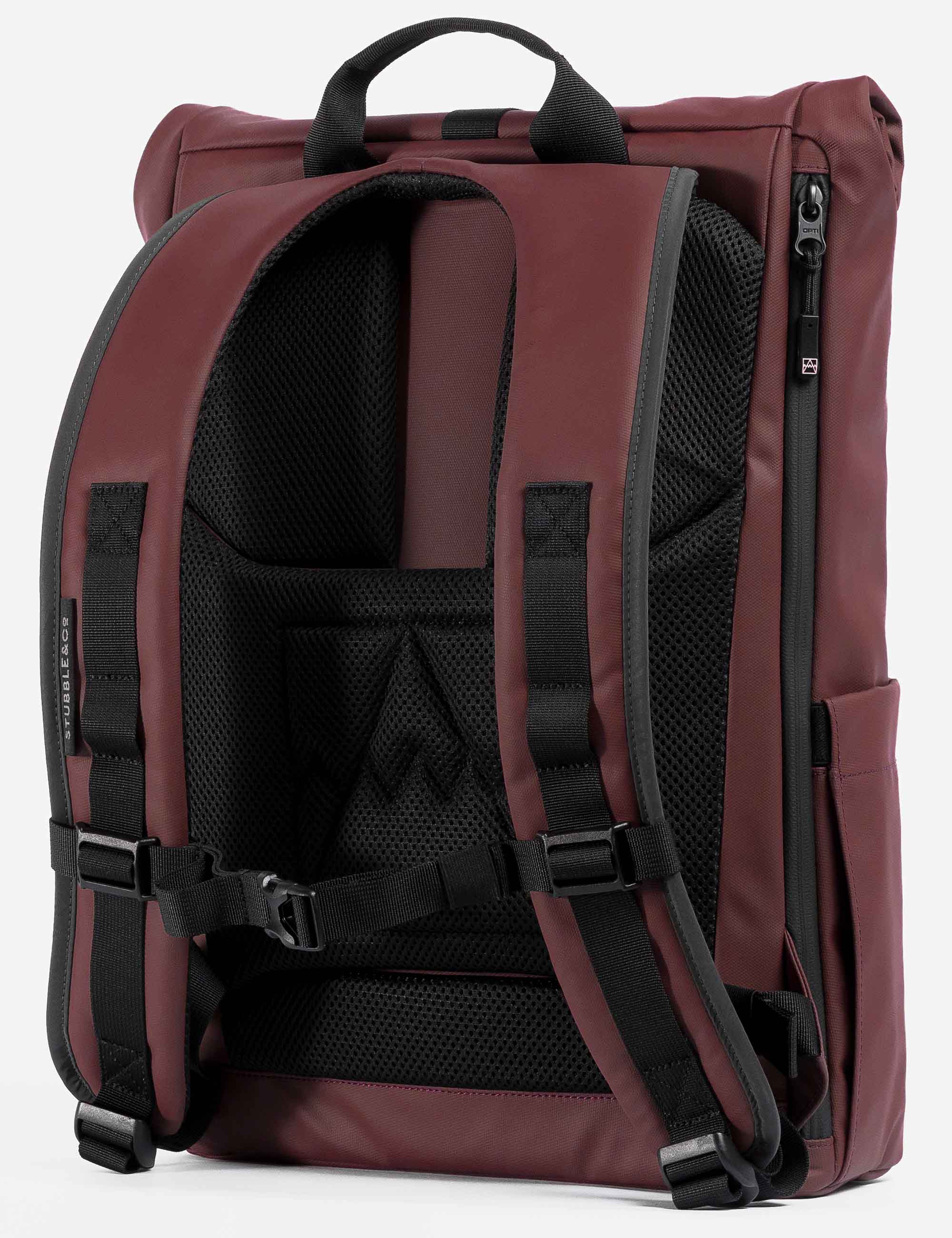 Stubble & Co The Roll Top Backpack 15L - Garnet Red