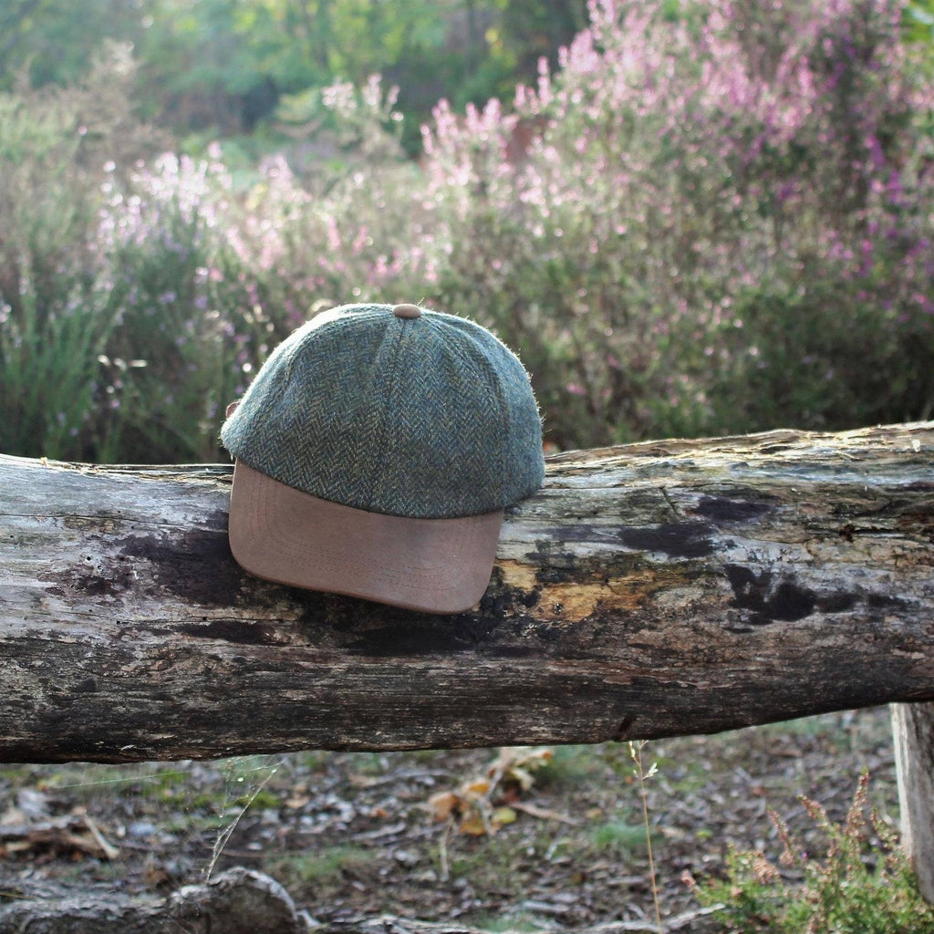 Sutton Tweed Baseball Cap ZH105: Navy Herringbone
