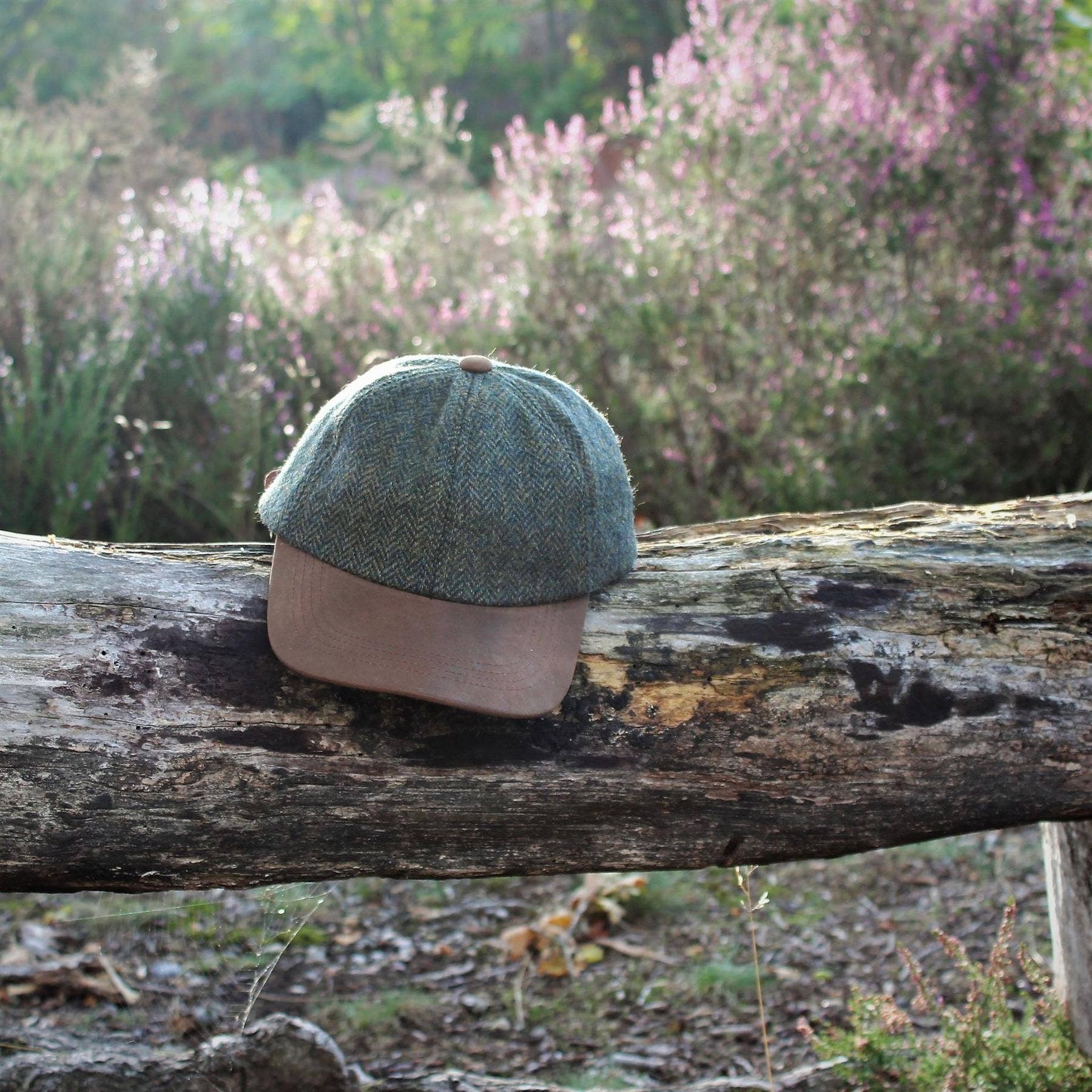 Heather Hats & Accessories Sutton Tweed Baseball Cap ZH105: Navy Herringbone
