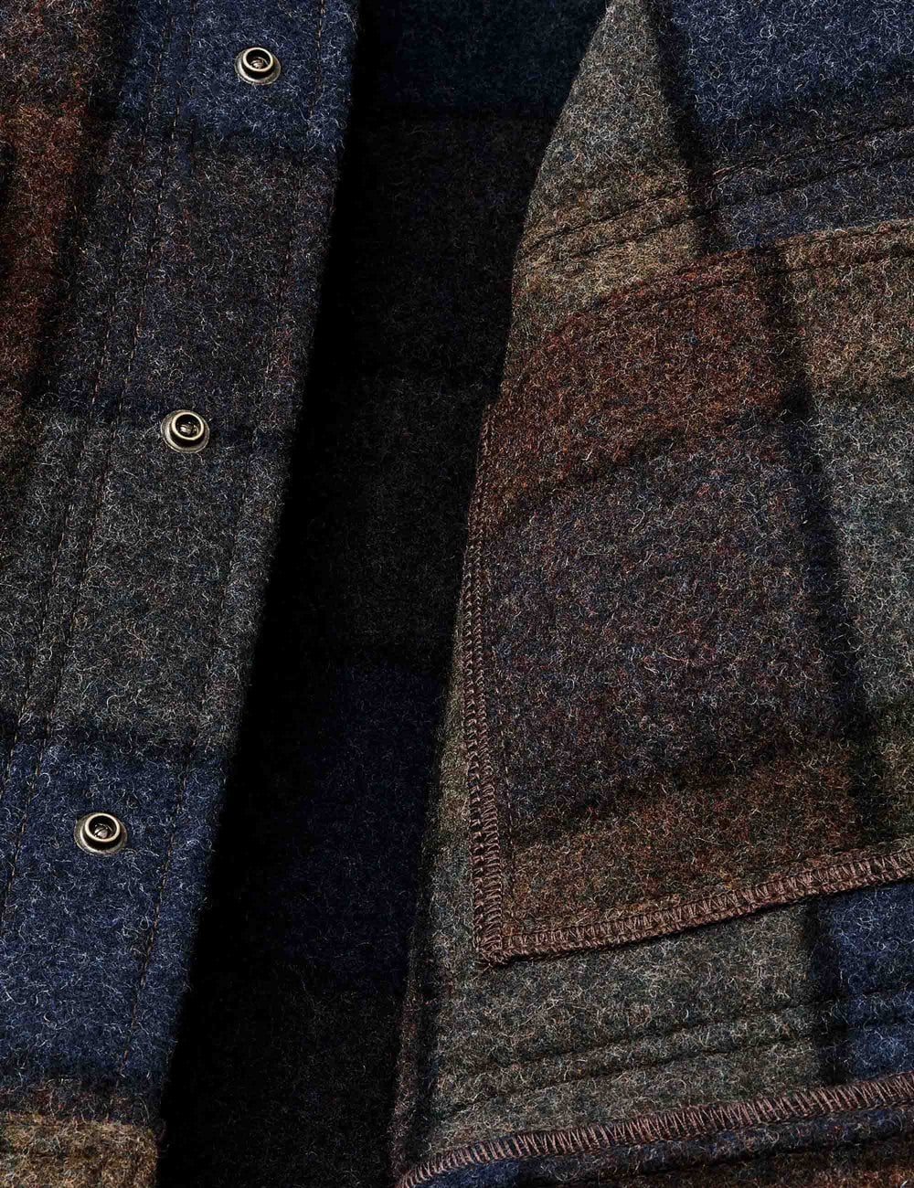Filson TEST Mackinaw Wool Work Jacket - Blue/Brown/Gray Plaid (2)