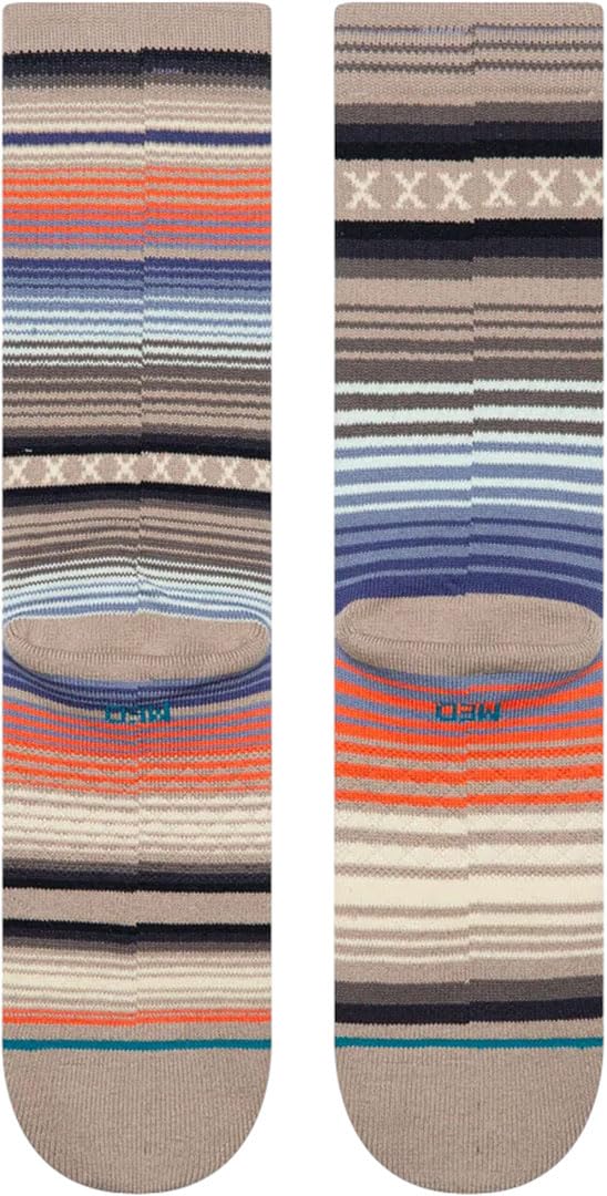 Stance Socks Stance Curren Crew Socks String Grey Striped Patterned Calf