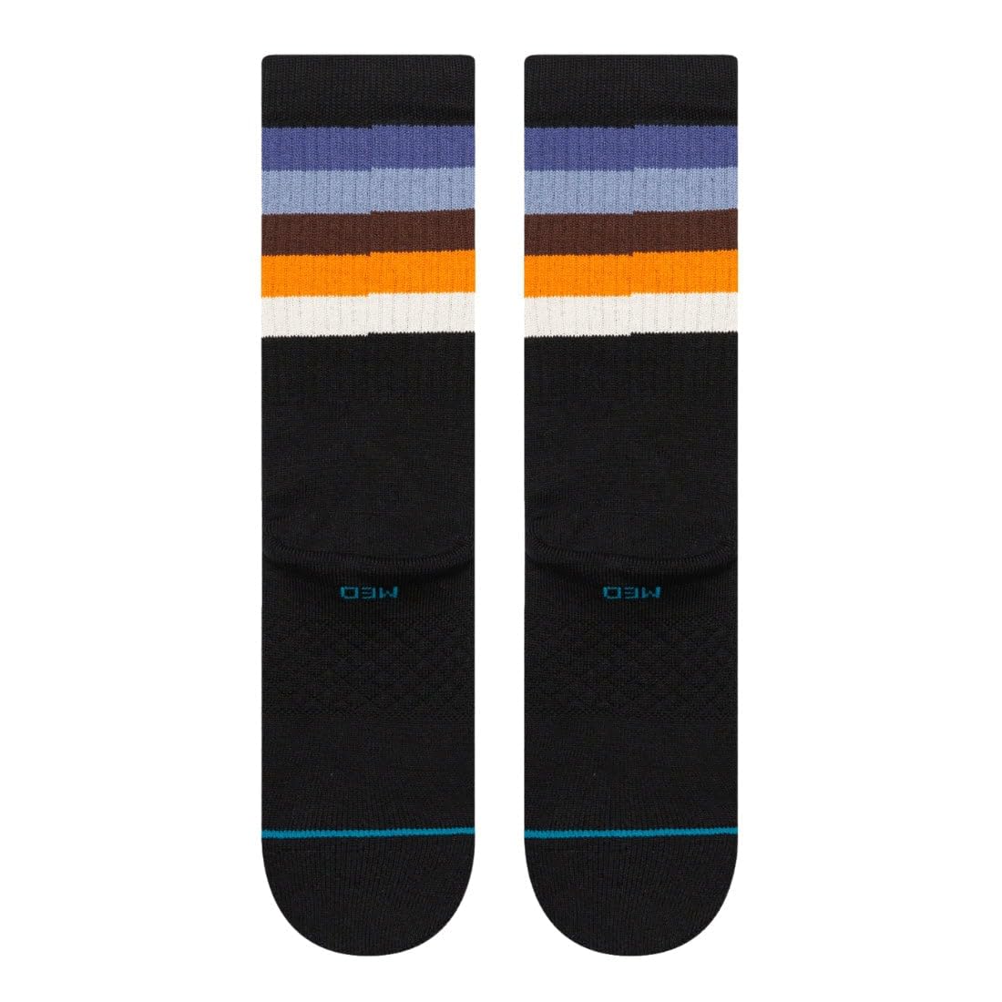 Stance Socks Stance Maliboo Crew Socks Indigo Multi Striped Patterned Calf