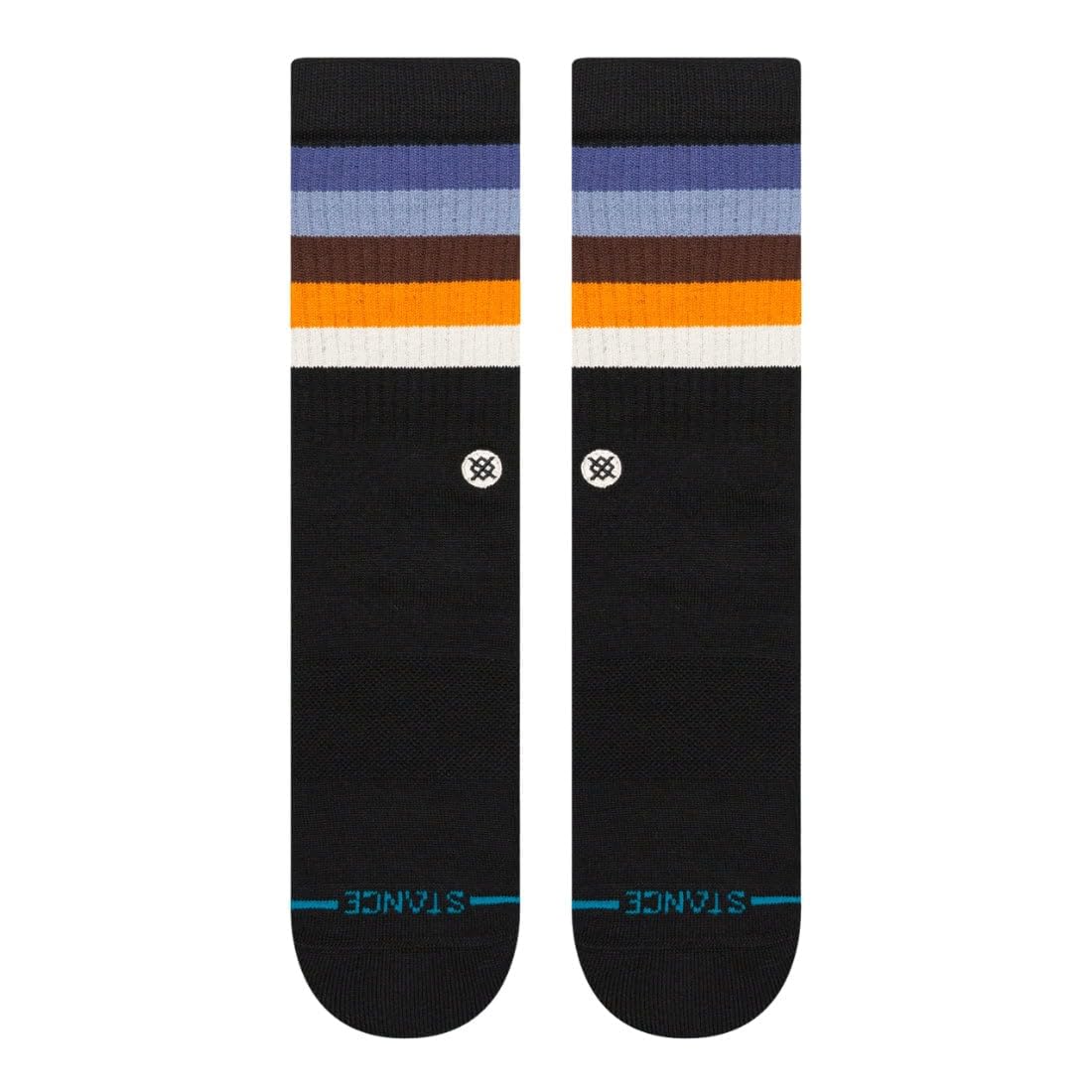 Stance Socks Stance Maliboo Crew Socks Indigo Multi Striped Patterned Calf