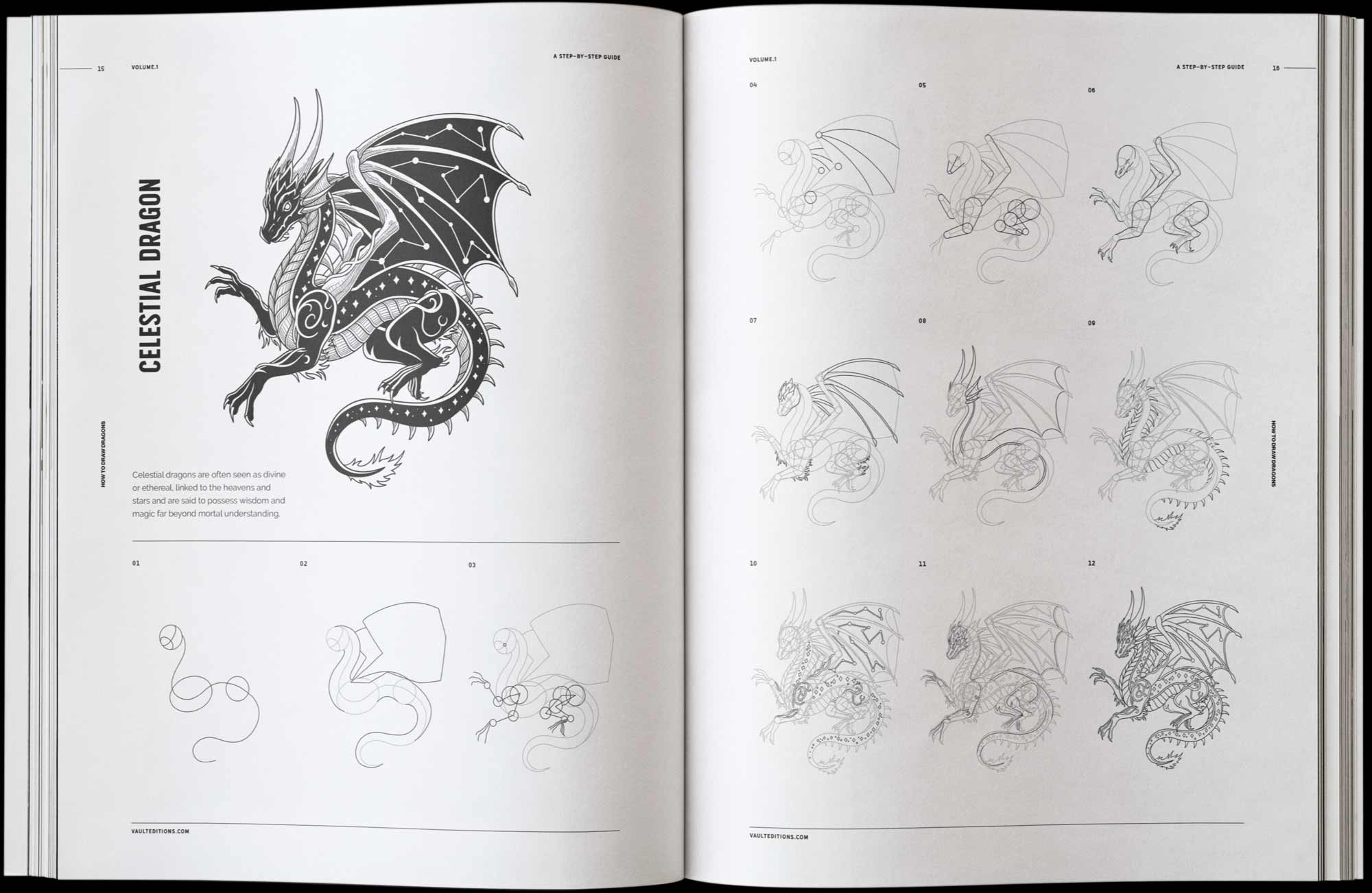 Vault Editions How to Draw Dragons Book by James Kale