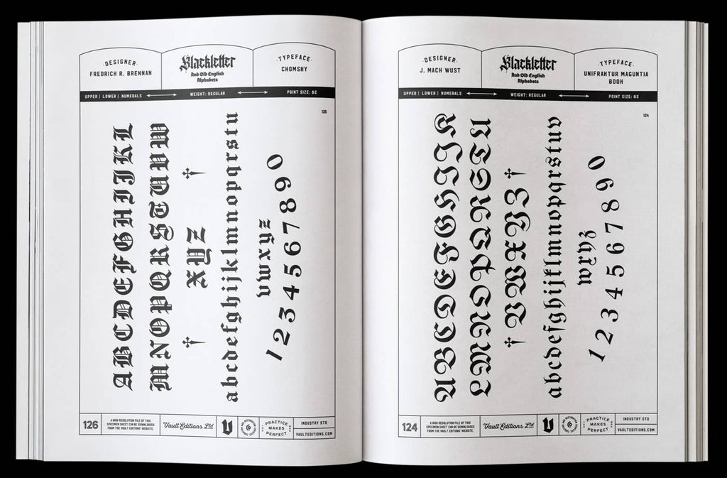 The Blackletter & Old English Lettering Reference Book by James Kale