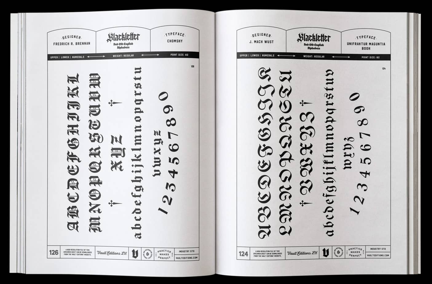 Vault Editions The Blackletter & Old English Lettering Reference Book by James Kale