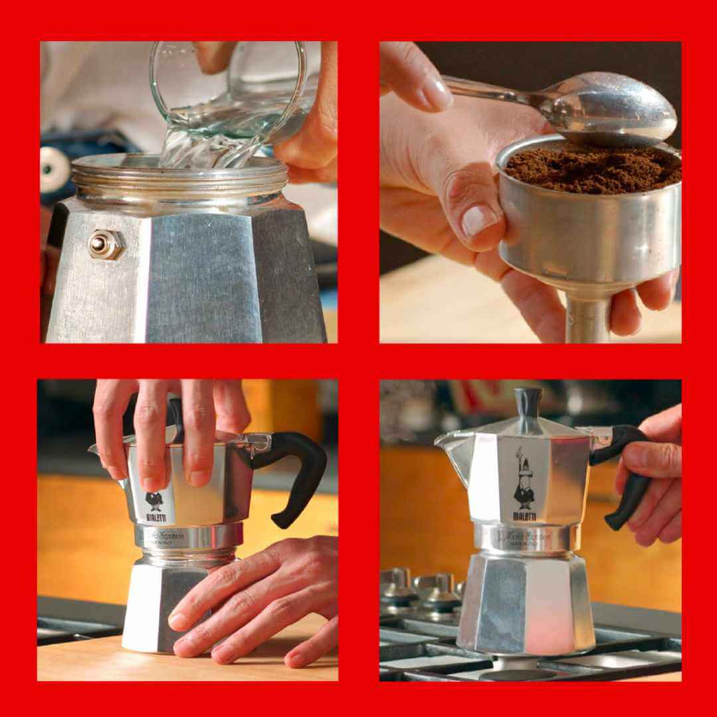 Moka Express 3 Cup Coffee Maker - Silver