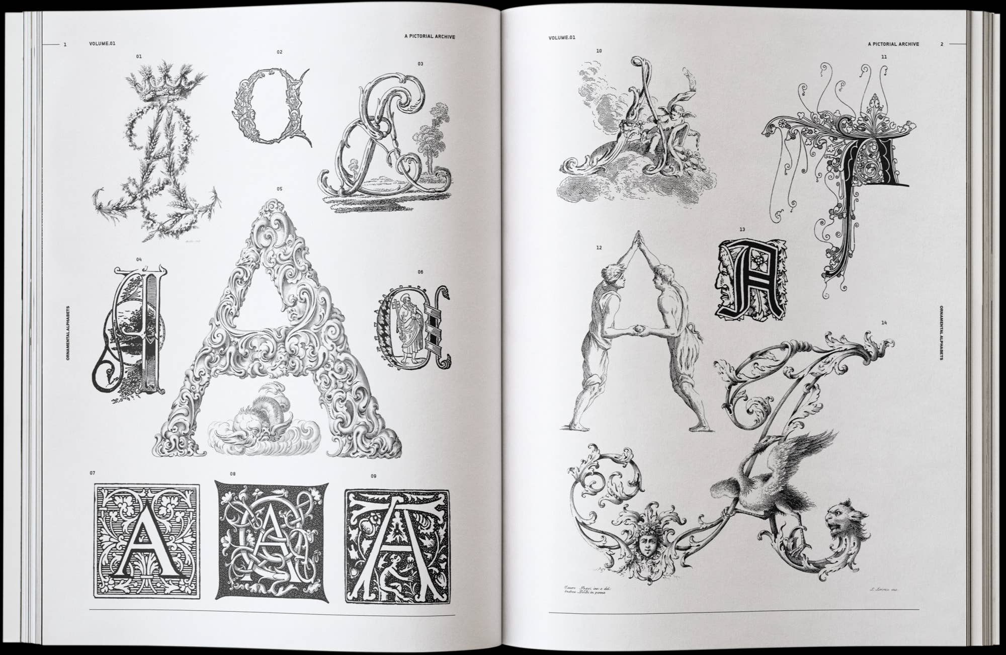 Vault Editions Ornamental Lettering: Initials & Decorative Alphabets Book by James Kale