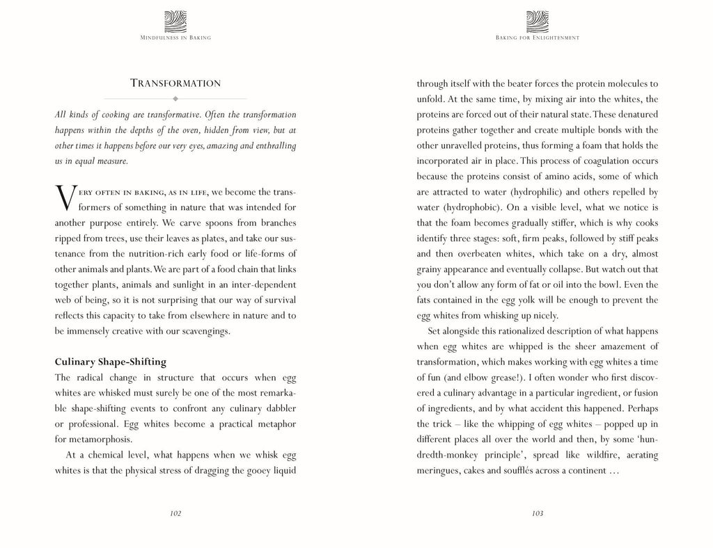 Book interior text page headed “Transformation” with columns of body paragraphs