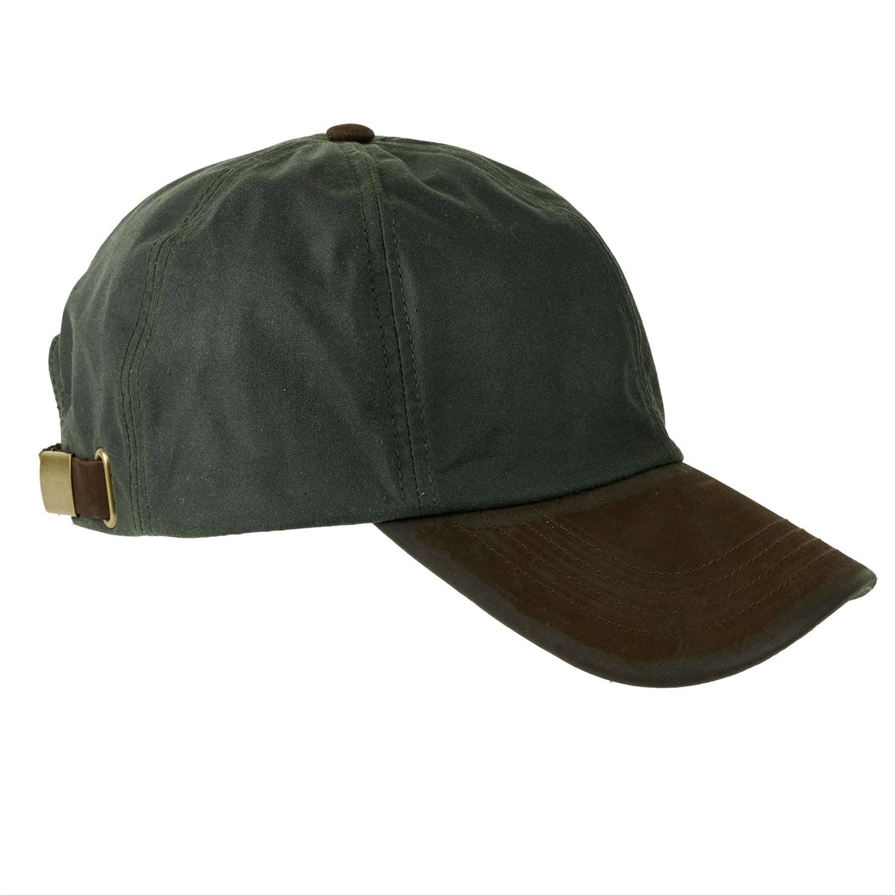 Heather Hats & Accessories Hamilton Wax Leather Peak Baseball Cap ZH009: Black / ONE SIZE