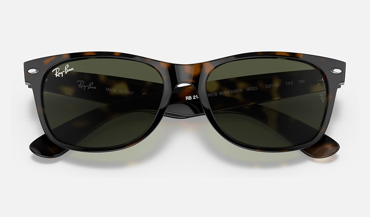 Ray-Ban New Wayfarer Sunglasses - Polished Tortoise/G-15 Green