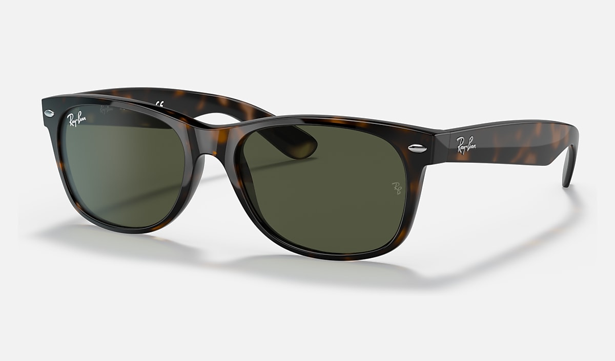 Ray-Ban New Wayfarer Sunglasses - Polished Tortoise/G-15 Green