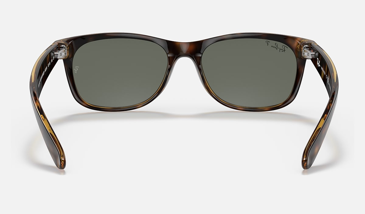 Ray-Ban New Wayfarer Sunglasses - Polished Tortoise/G-15 Green Polarised