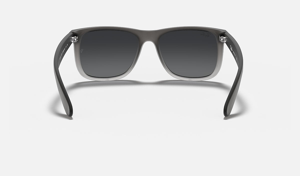 Ray-Ban Justin Classic Sunglasses - Rubber Trans Grey/Grad Grey Silver Mirror