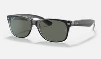 New Wayfarer Sunglasses - Matte Black/G-15 Green Polarised