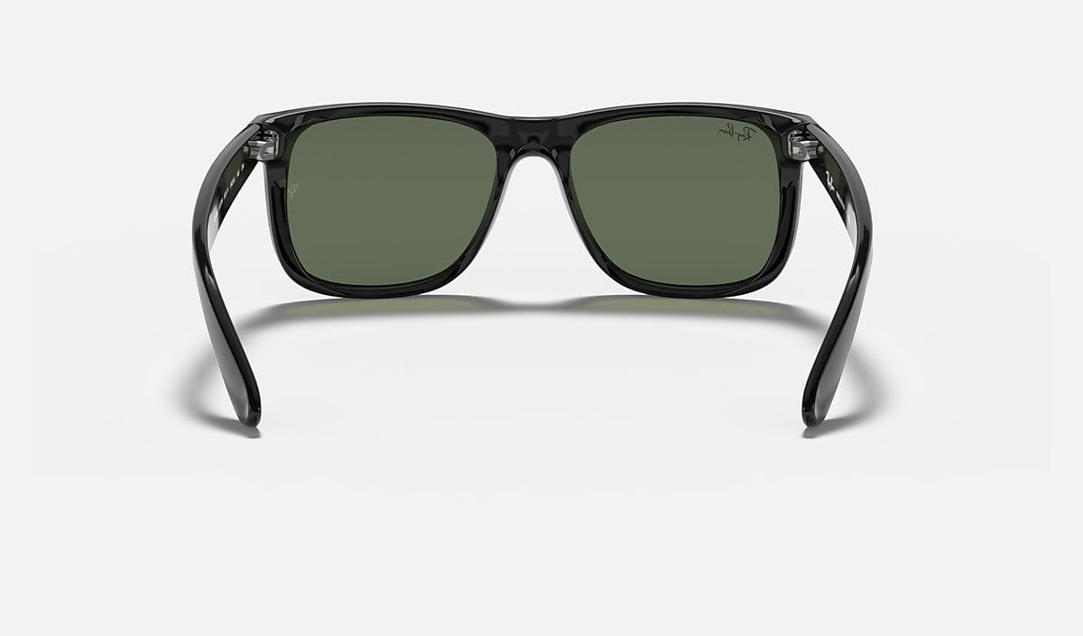 Ray-Ban Justin Classic Sunglasses - Polished Black/Dark Green