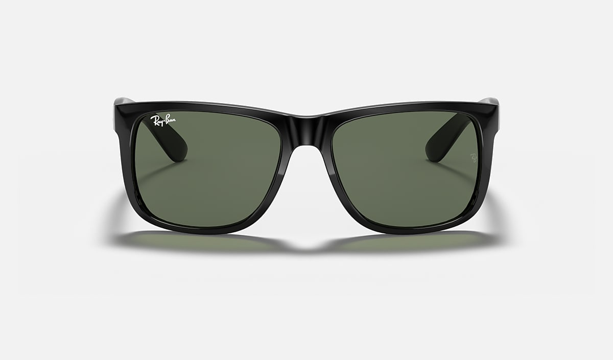 Ray-Ban Justin Classic Sunglasses - Polished Black/Dark Green
