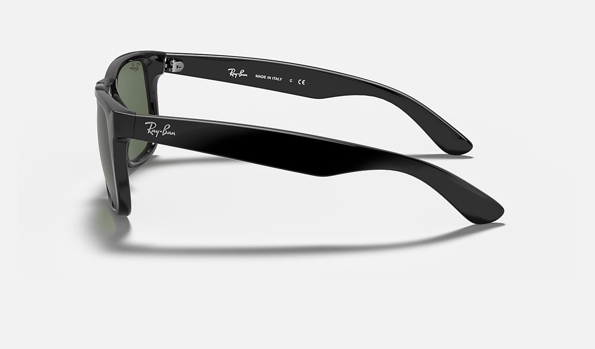 Ray-Ban Justin Classic Sunglasses - Polished Black/Dark Green