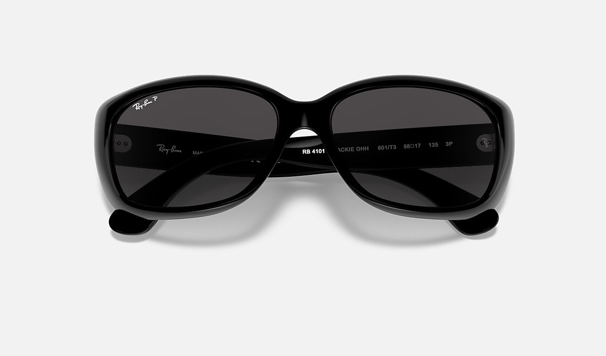Ray-Ban Jackie Ohh Sunglasses - Polished Black/Grey Polarised