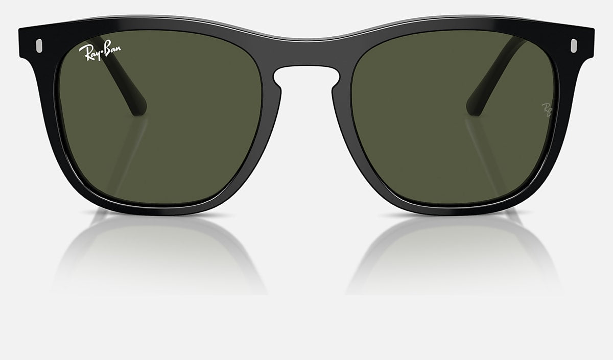 Ray-Ban RB2210 Sunglasses - Polished Black/Green