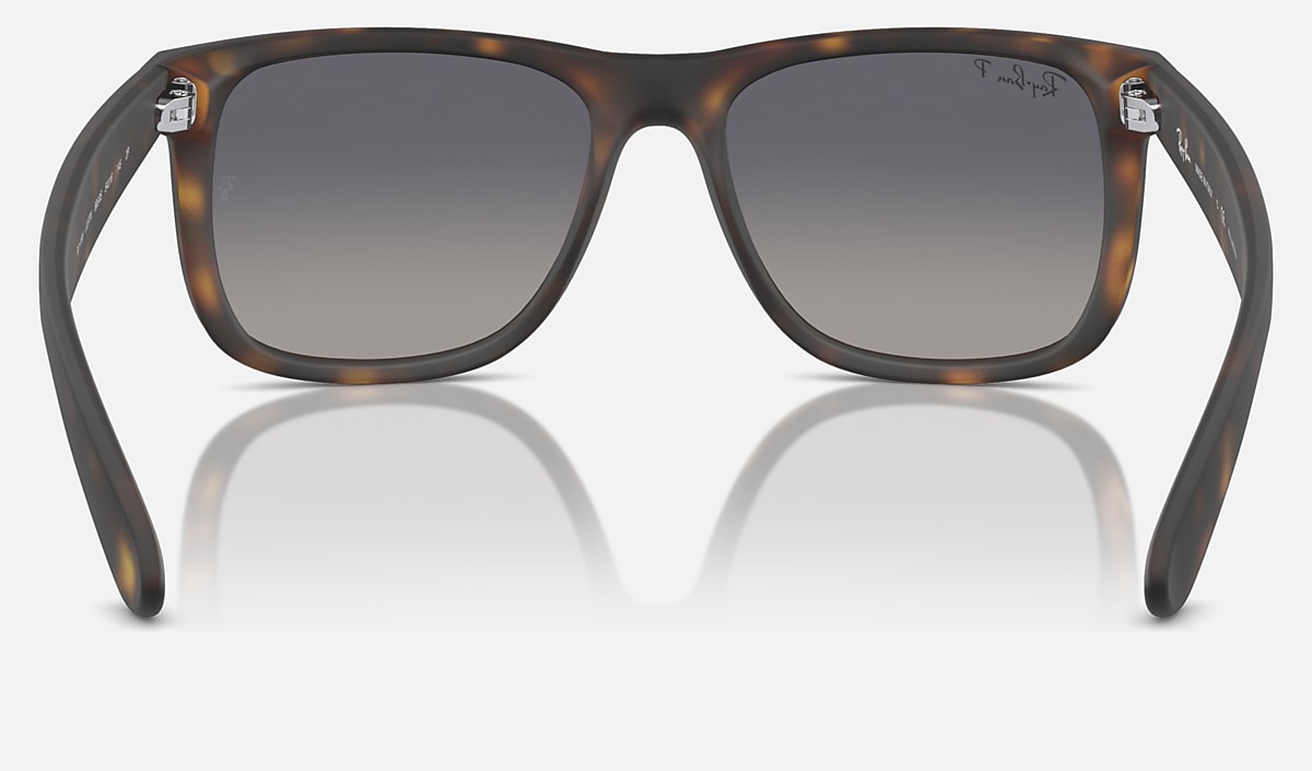 Ray-Ban Justin Classic Sunglasses - Matte Havana-Grey Gradient/Blue Polarised