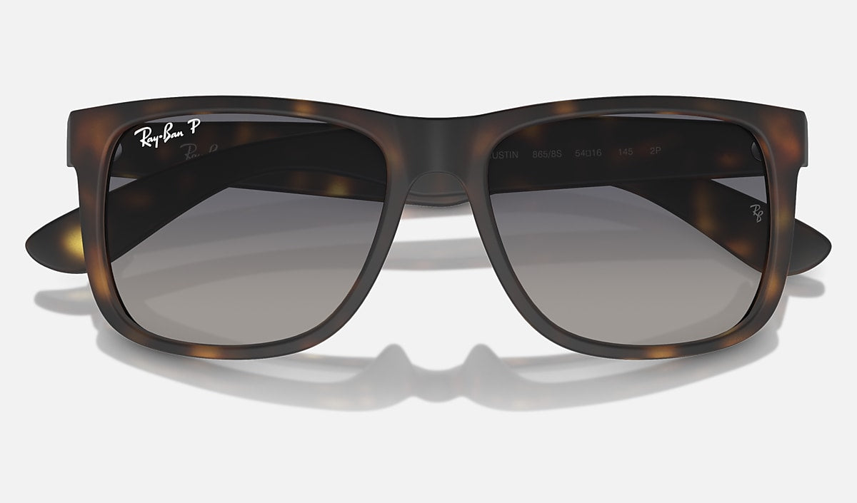 Ray-Ban Justin Classic Sunglasses - Matte Havana-Grey Gradient/Blue Polarised