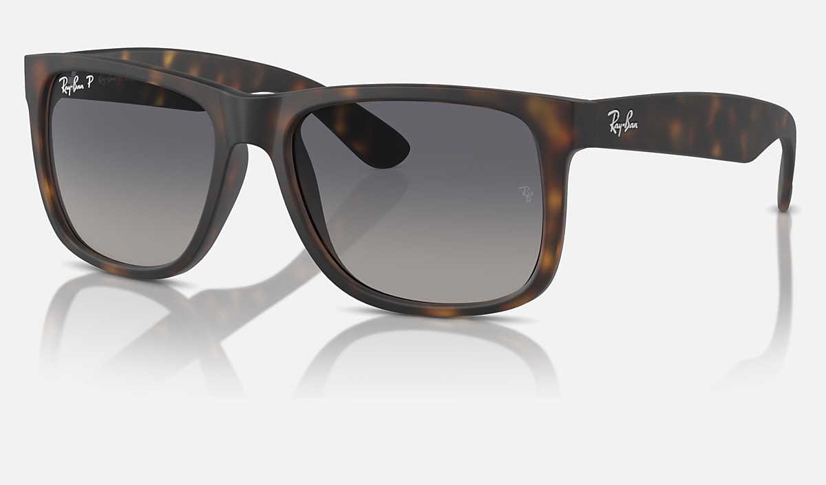 Ray-Ban Justin Classic Sunglasses - Matte Havana-Grey Gradient/Blue Polarised