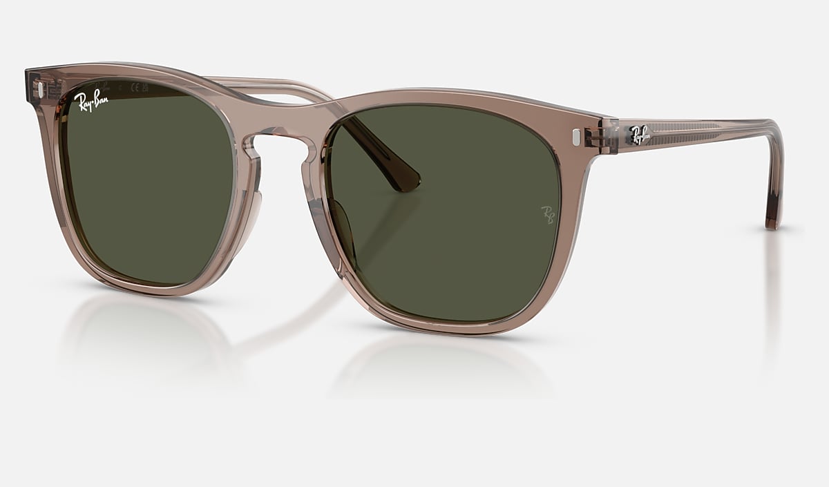 Ray-Ban RB2210 Sunglasses - Polished Transparent Lt Brown/Blue