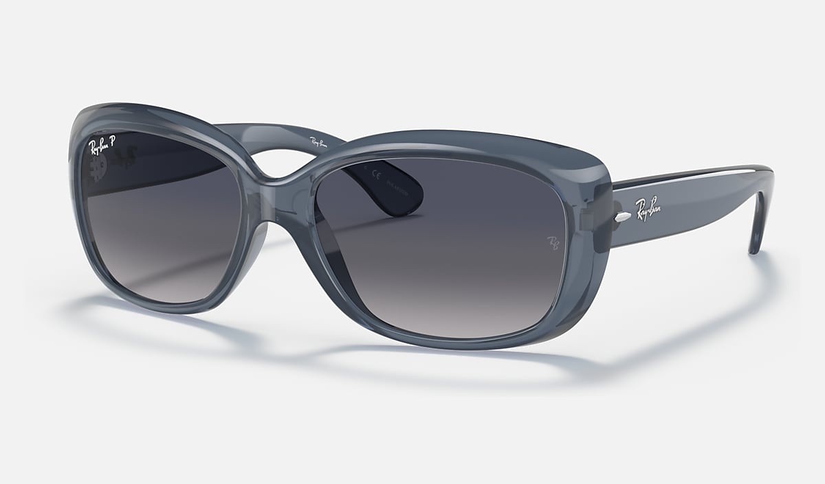Ray-Ban Jackie Ohh Sunglasses - Transparent Blue/Blue Gradient Polarised