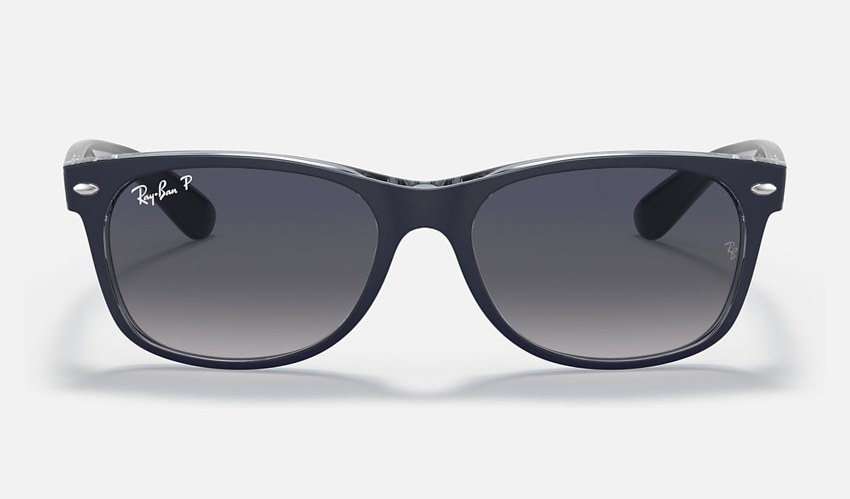 Ray-Ban New Wayfarer Sunglasses - Matte Blue/Blue Gradient Polarised