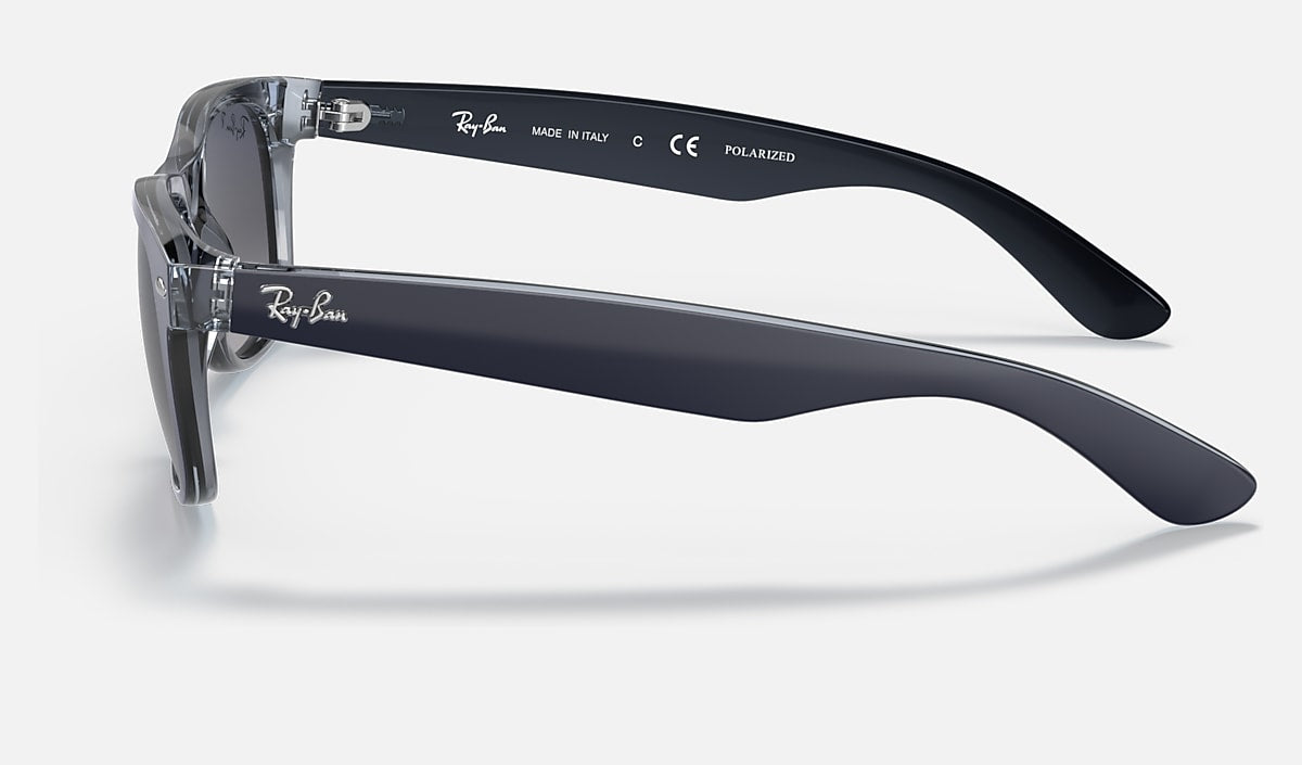 Ray-Ban New Wayfarer Sunglasses - Matte Blue/Blue Gradient Polarised