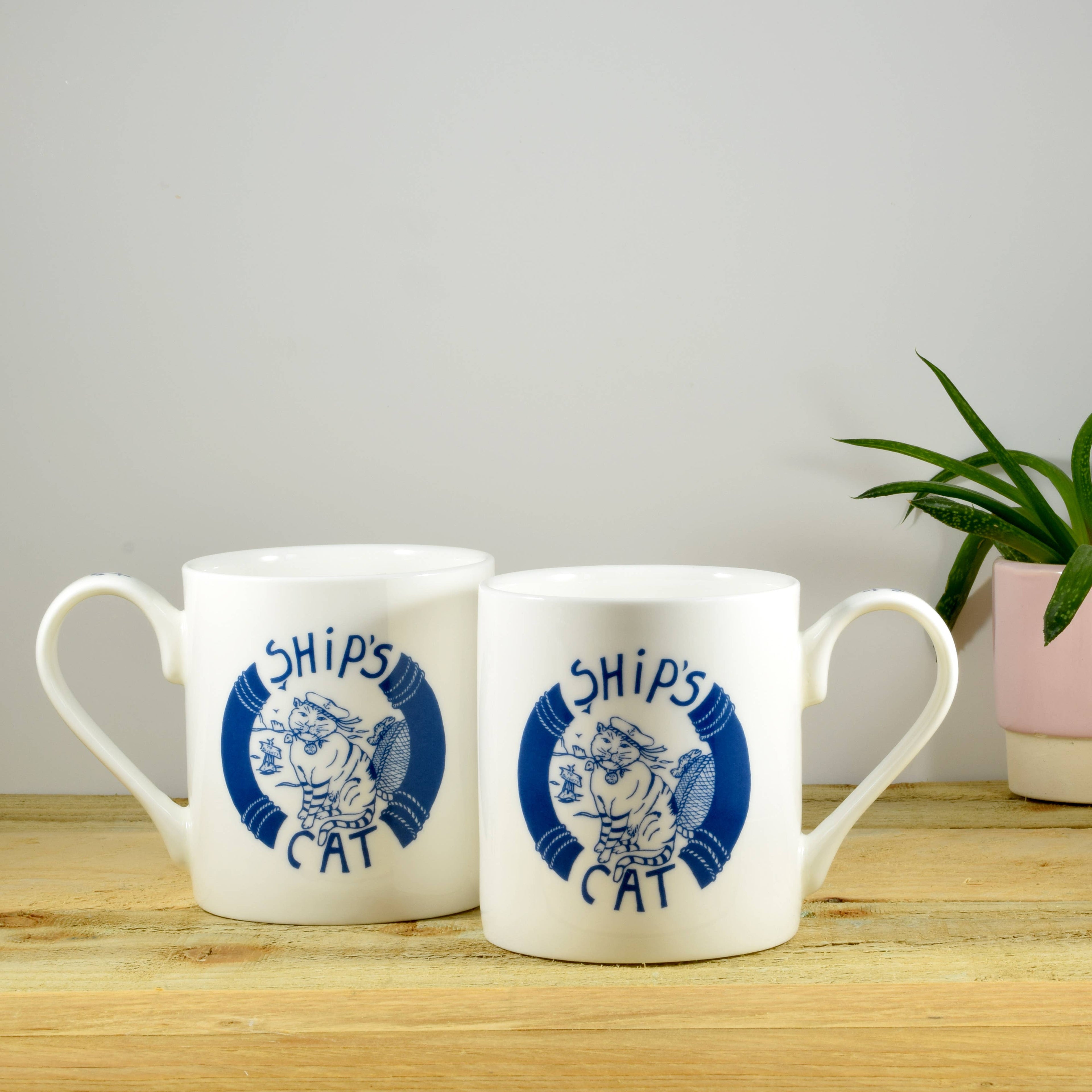 Ship's Cat Hand Decorated Bone China Mug