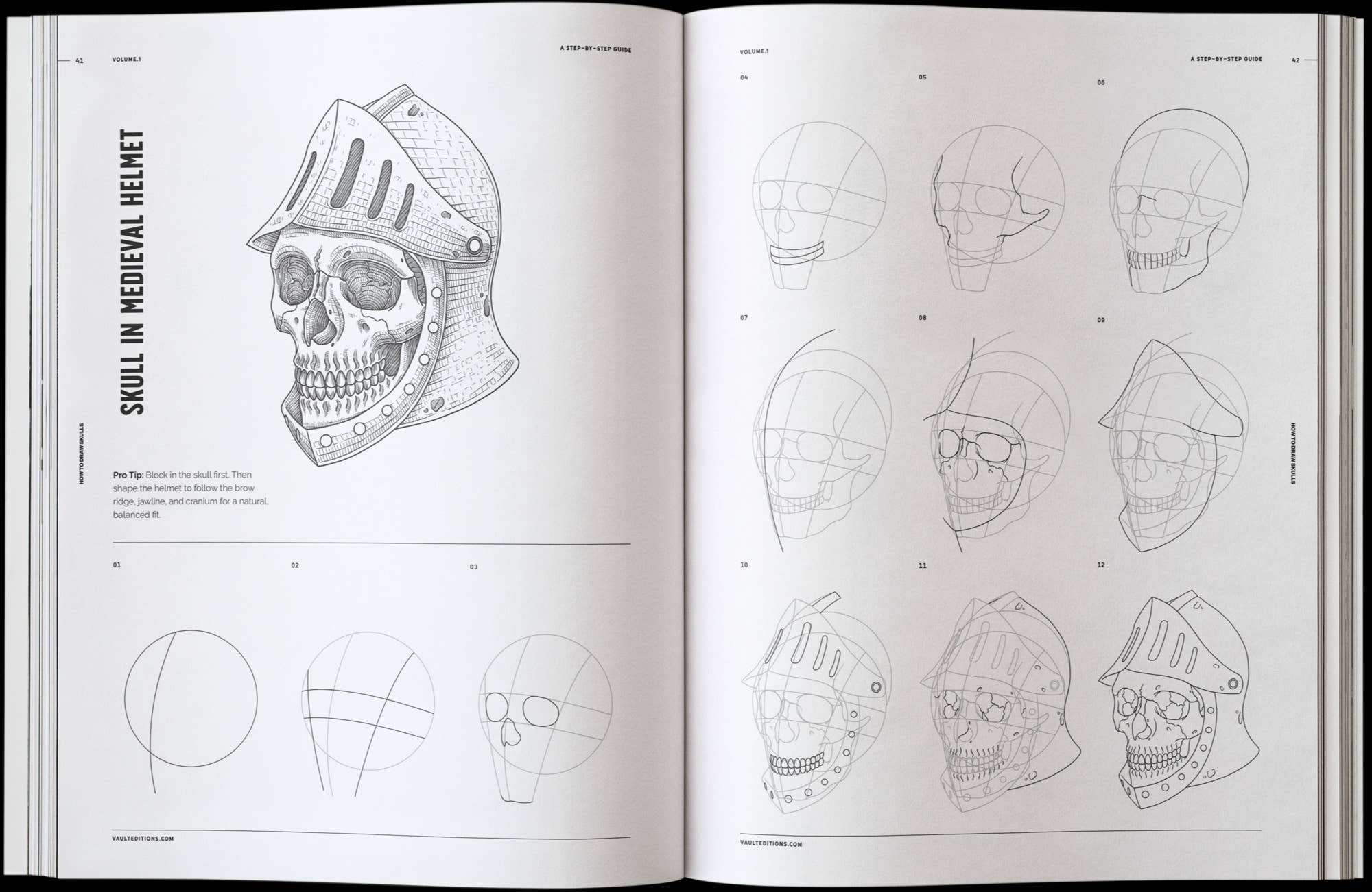 Vault Editions How to Draw Skulls Book by James Kale