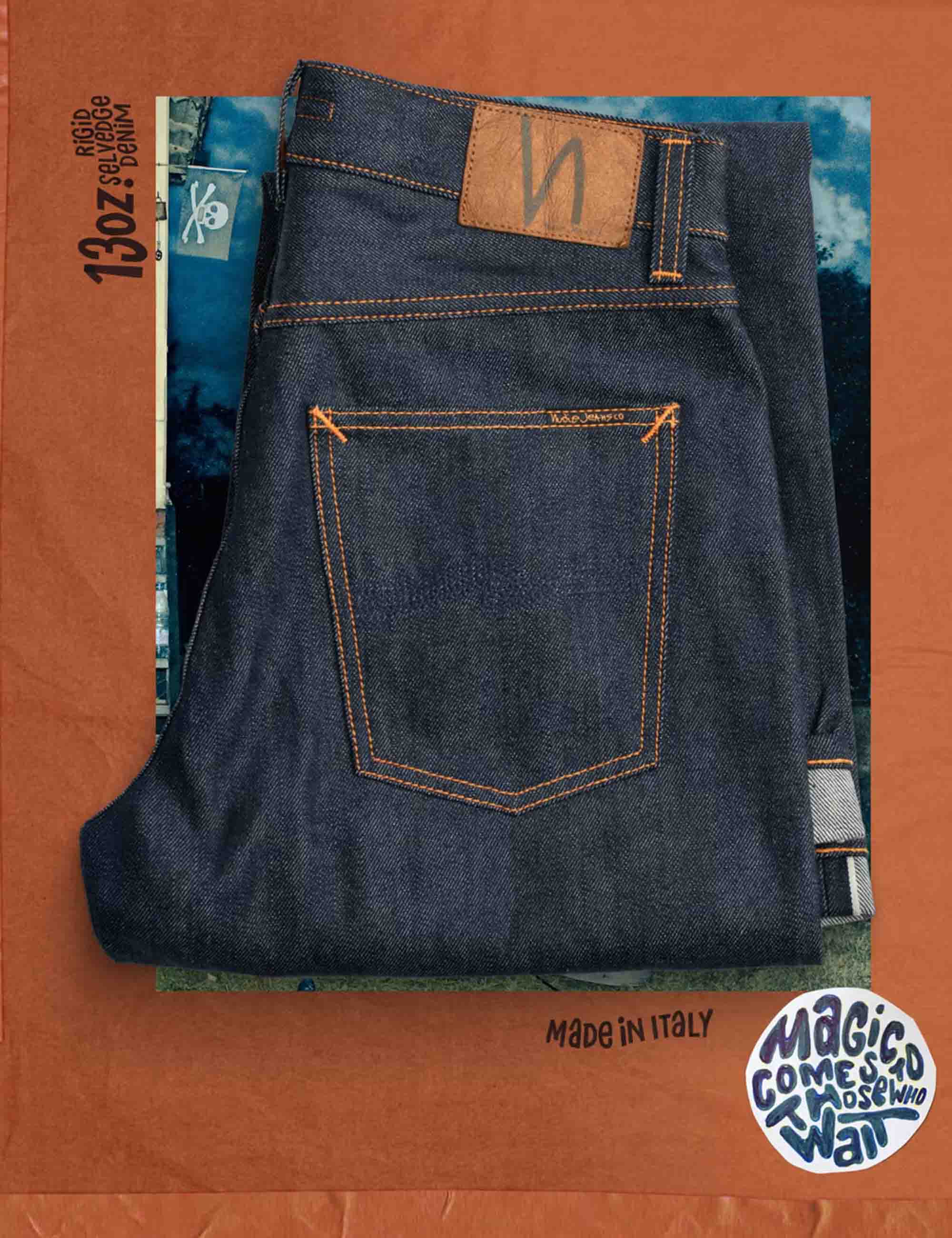 Nudie Jeans Gritty Jackson Jeans - Dry Dusk Selvage