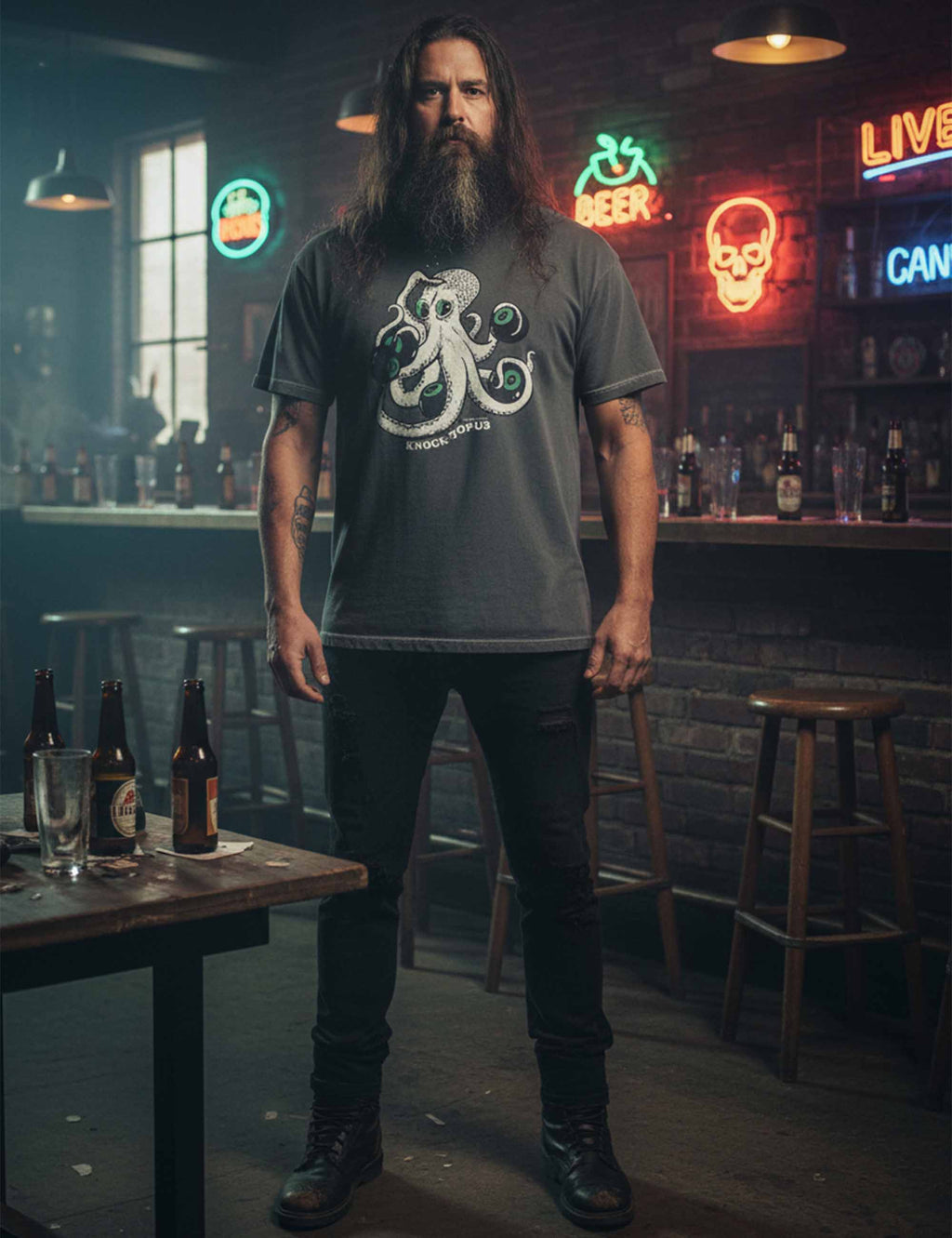 Koffe Knock-Topus T-Shirt - Anthracite