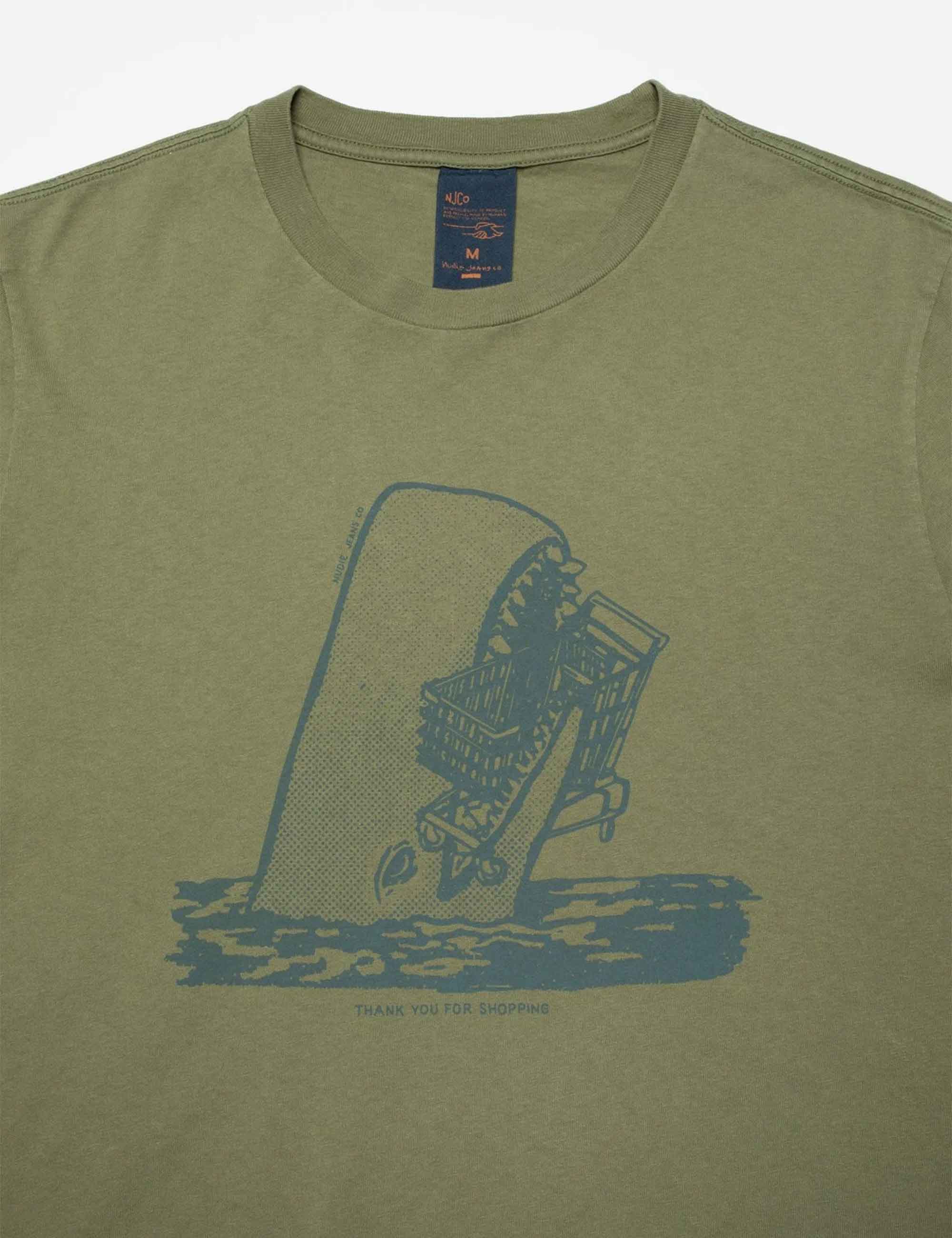 Nudie Jeans Roy Shop-Chop T-Shirt - Green