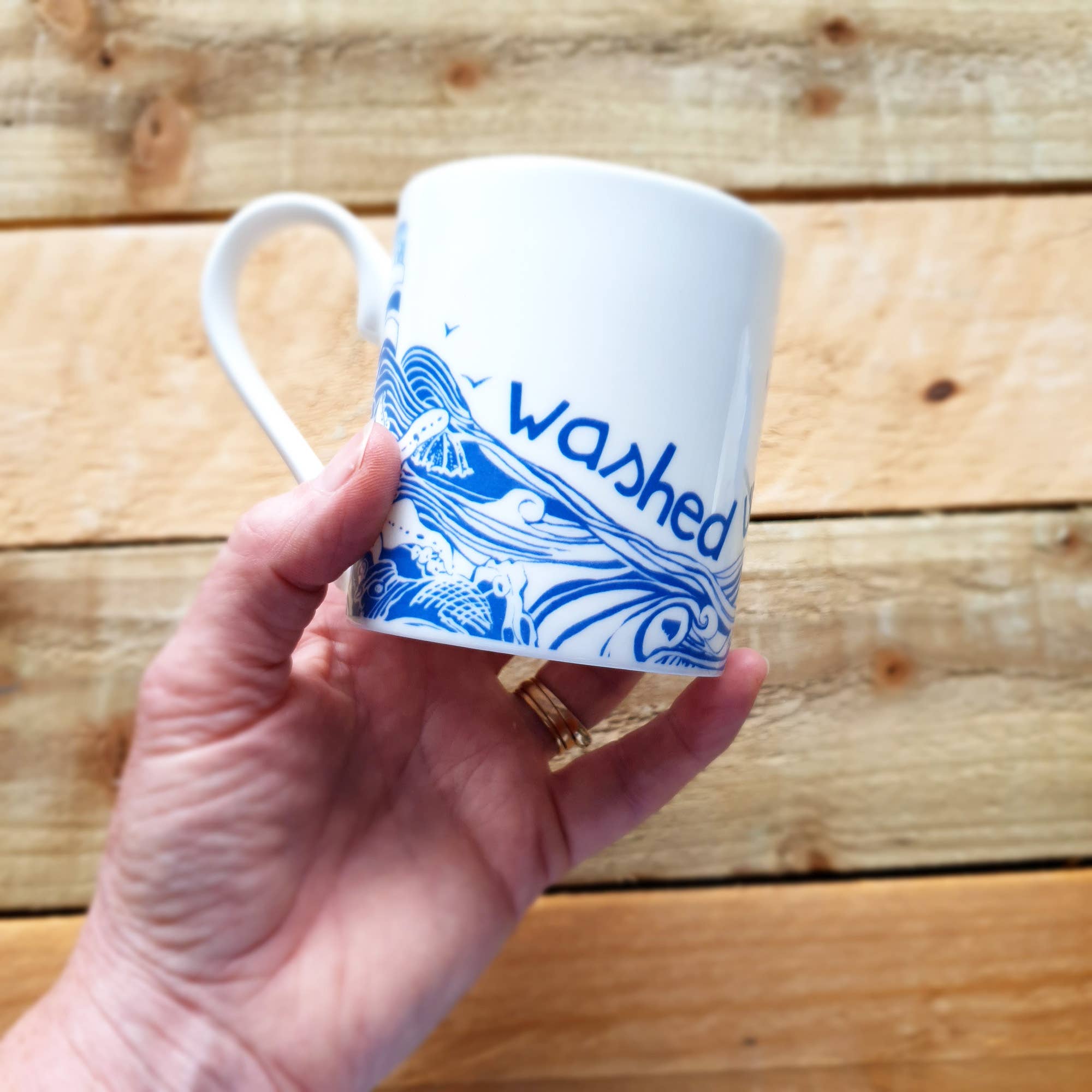 Washed up with the Tide Hand Decorated Bone China Mug