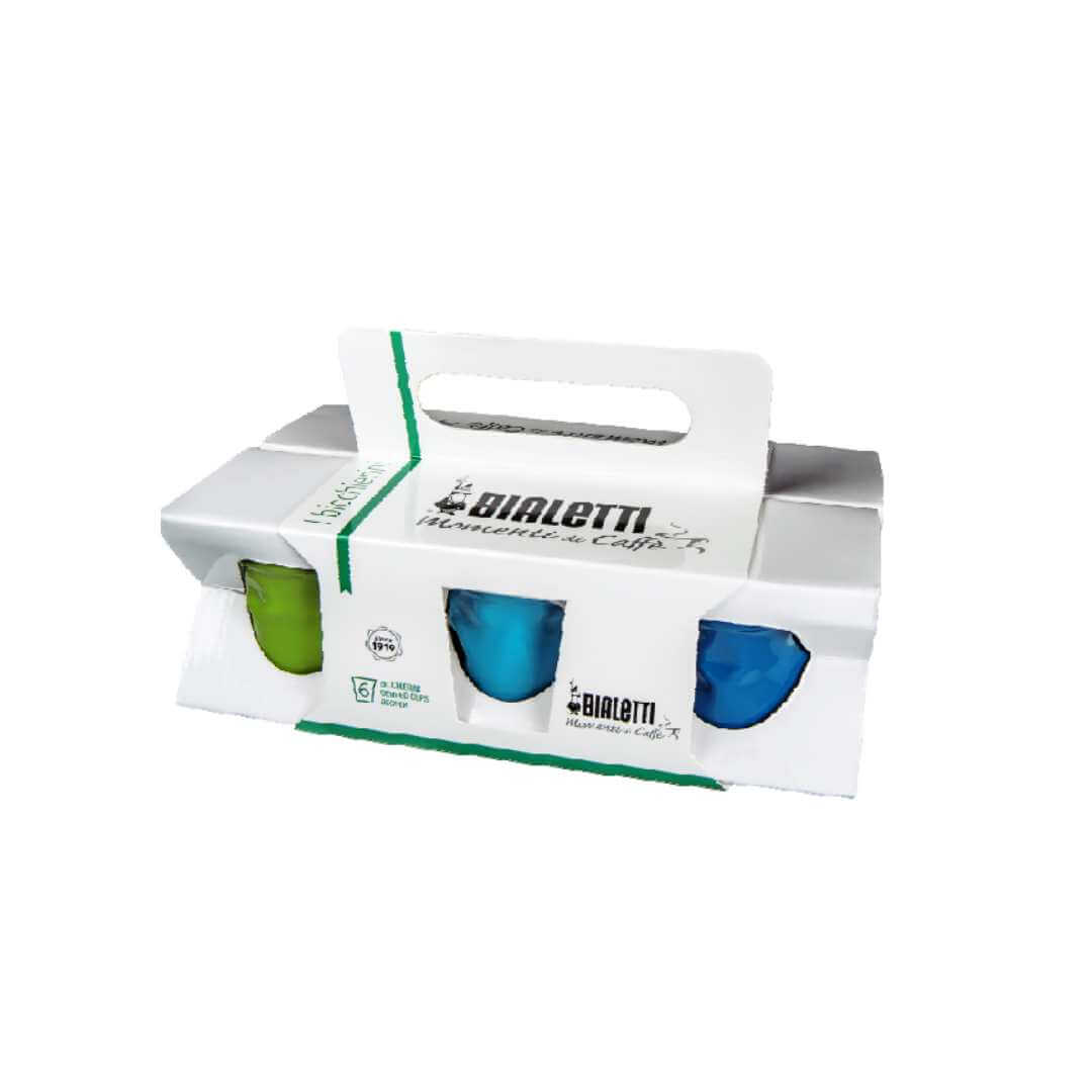 Bialetti Colour Espresso Cups (6pk) - Multicolour