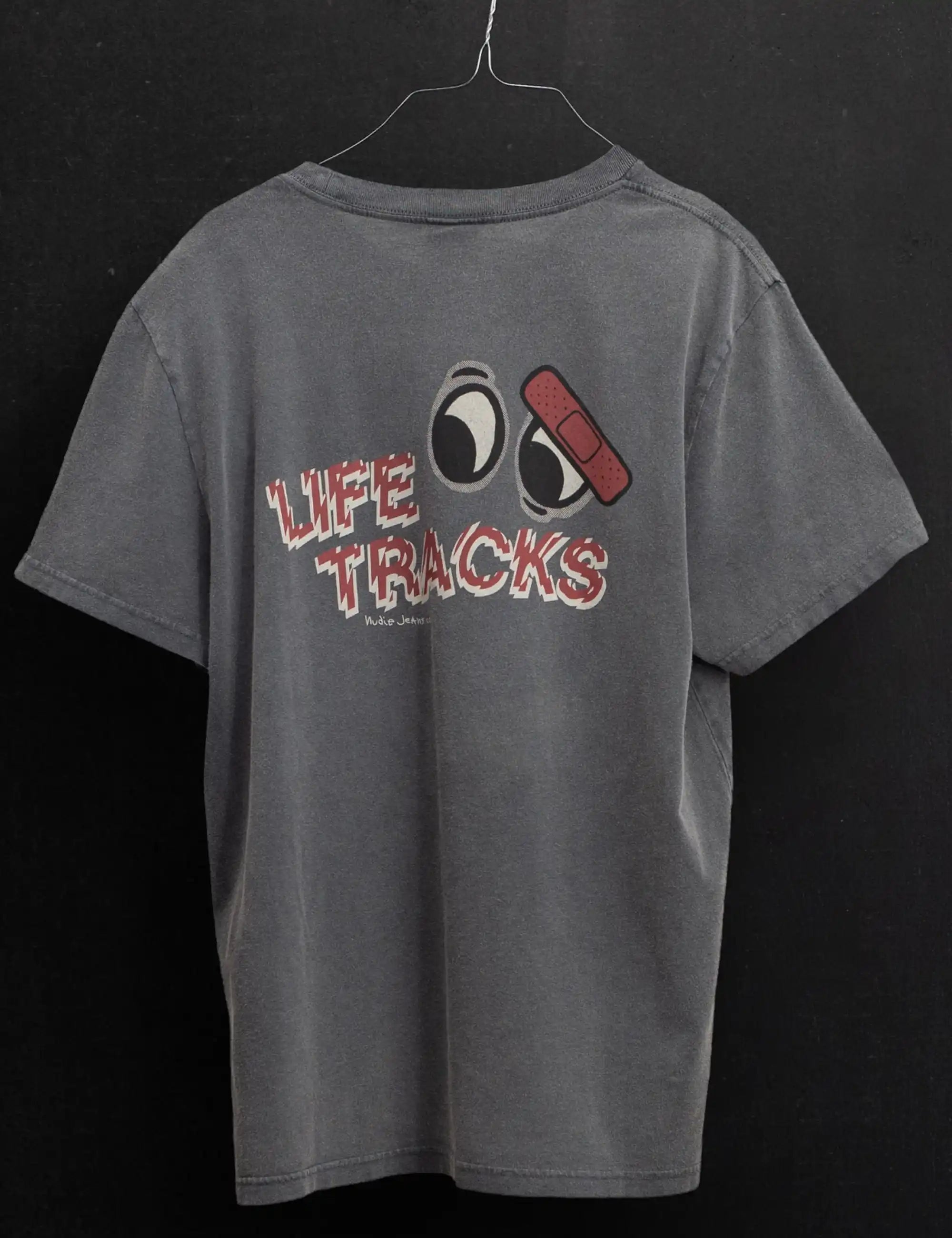 Nudie Jeans Roy Life Tracks T-Shirt - Antracite