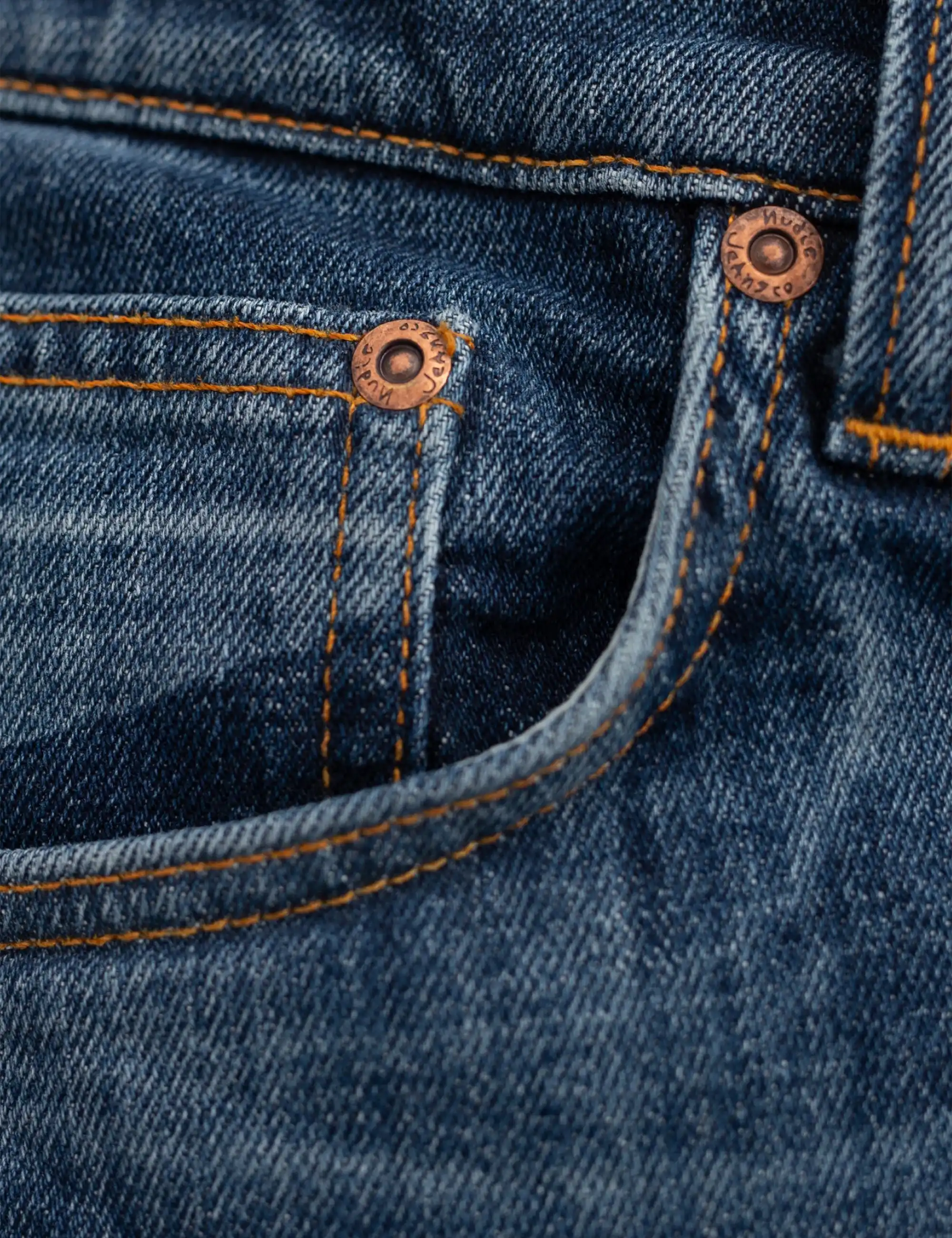 Nudie Jeans Solid Ollie Jeans - Blue, Echo Tracks
