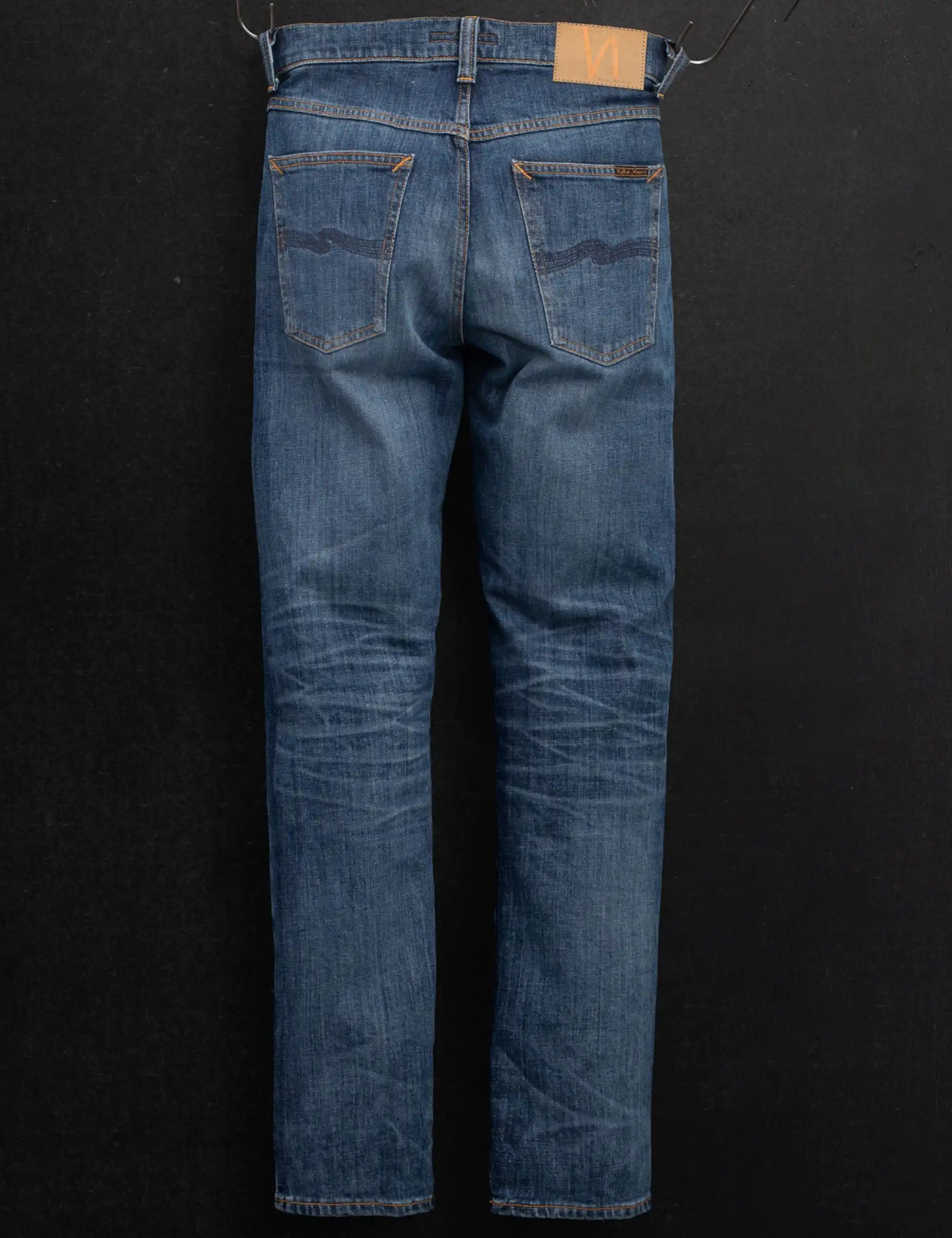 Nudie Jeans Solid Ollie Jeans - Blue, Echo Tracks