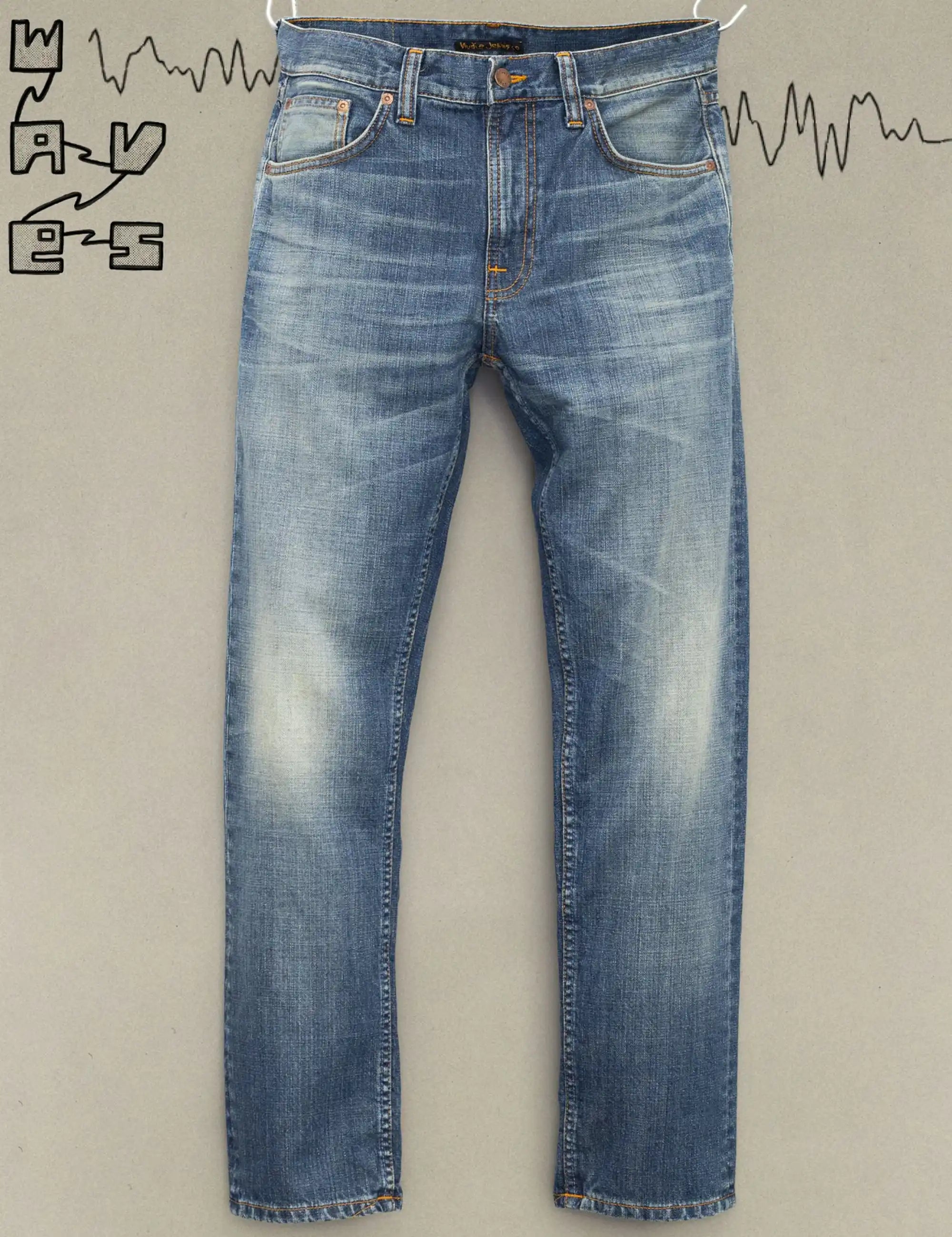 Nudie Jeans Gritty Jackson Jeans - Blue, Tidal Waves