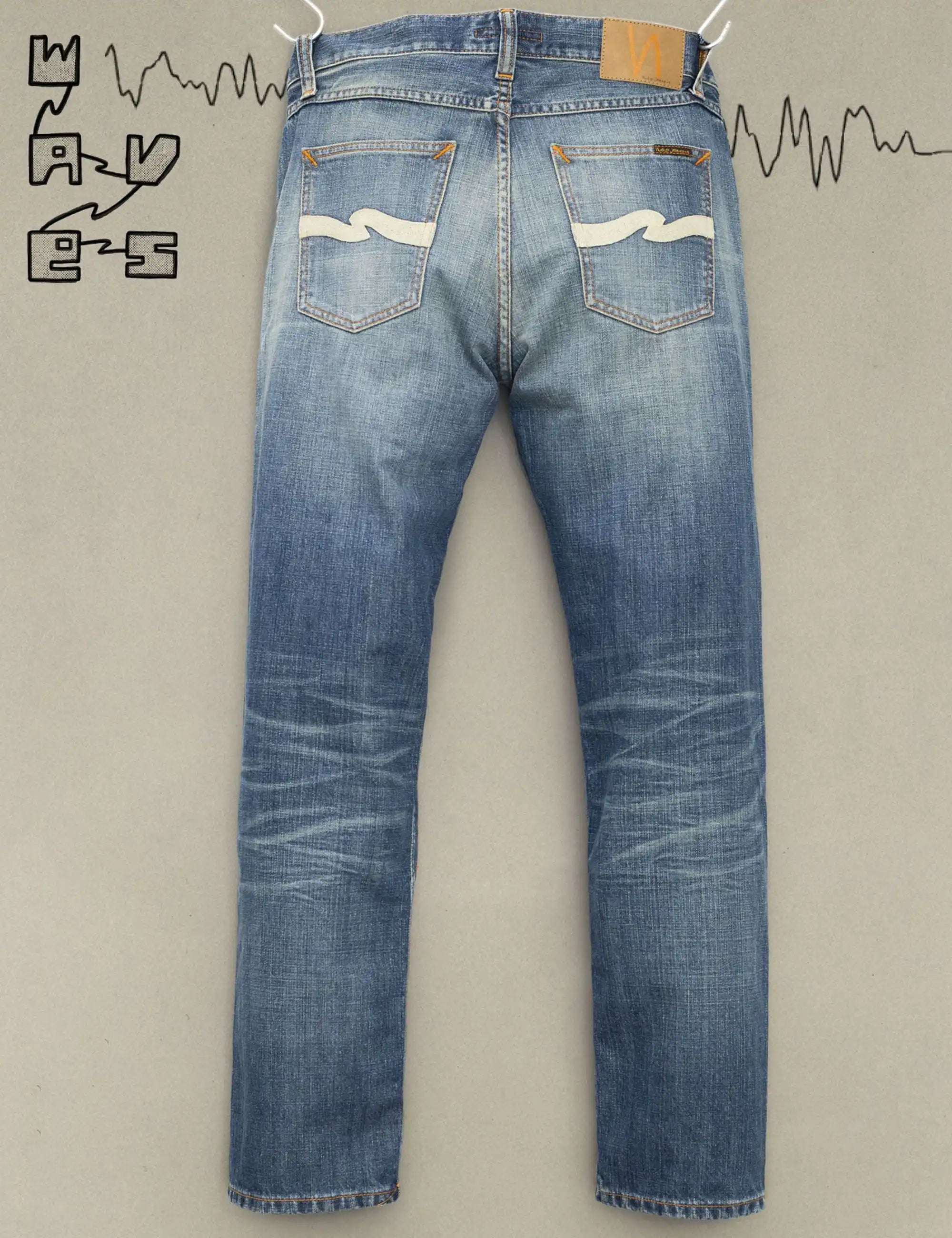 Nudie Jeans Gritty Jackson Jeans - Blue, Tidal Waves