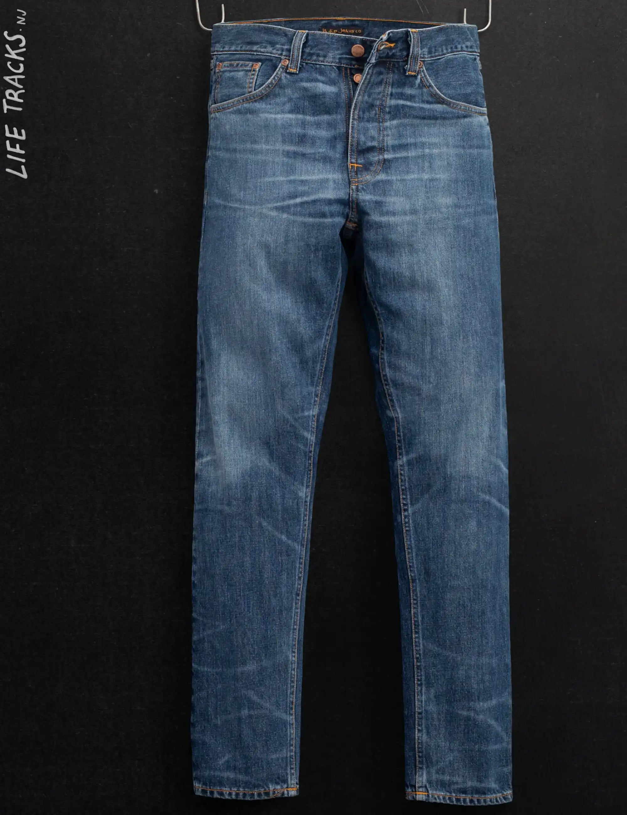 Nudie Jeans Steady Eddie II Jeans - Blue, Twisted Tracks