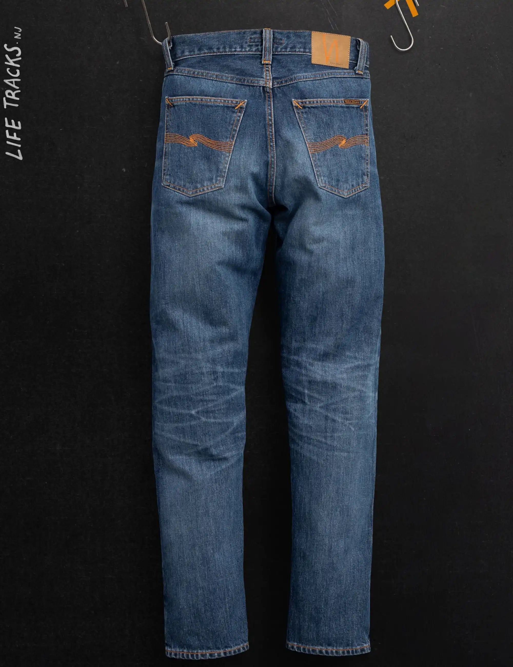 Nudie Jeans Steady Eddie II Jeans - Blue, Twisted Tracks