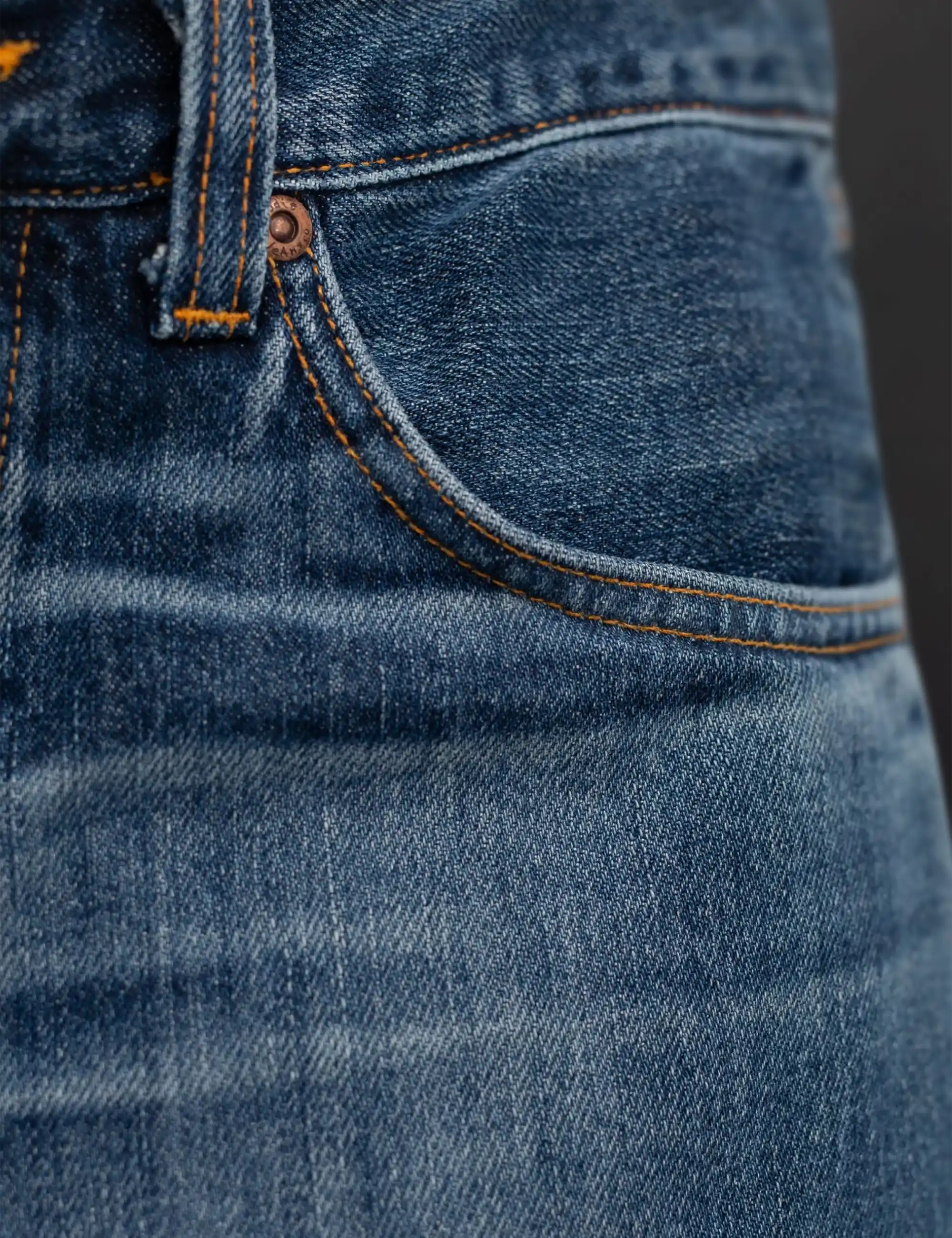 Nudie Jeans Steady Eddie II Jeans - Blue, Twisted Tracks